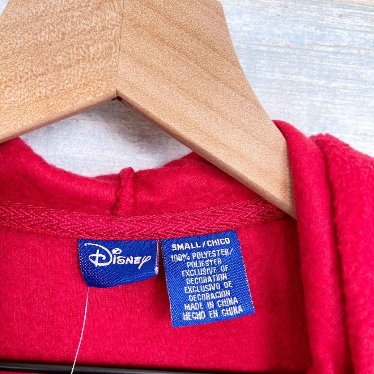 Disney Disney Mickey Fleece Hooded Zip Jacket Red Kangaroo Womens S Size S / US 4 / IT 40 - 7 Thumbnail