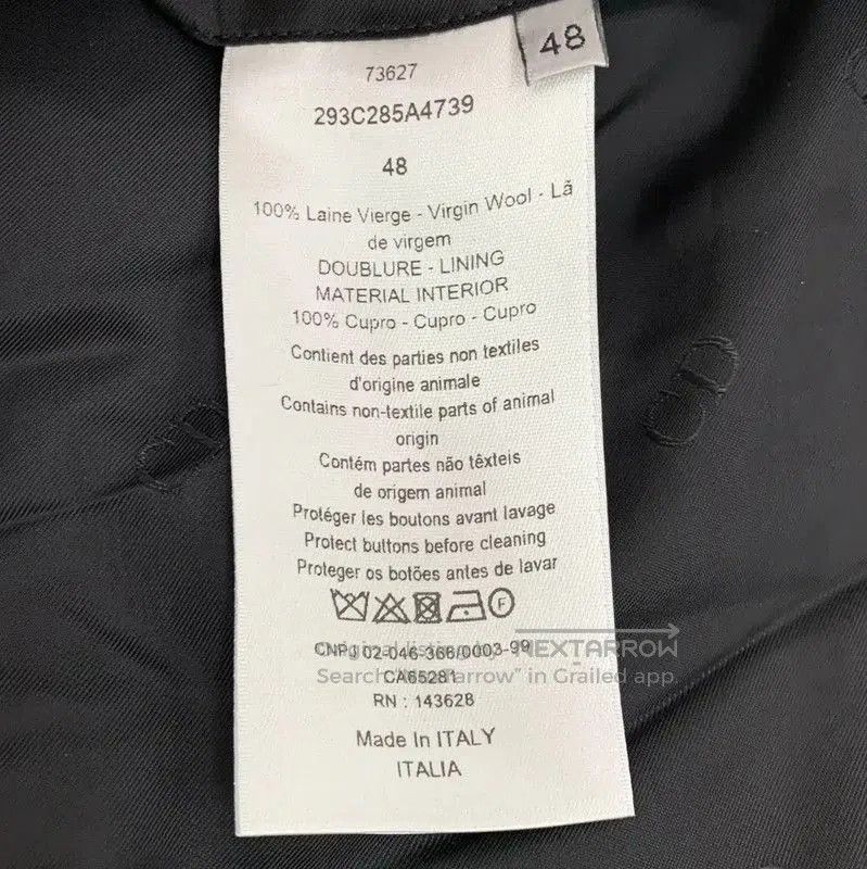 Dior Dior Black Wool Men's Outerwear Jacket . Size US M / EU 48-50 / 2 - 6 Thumbnail