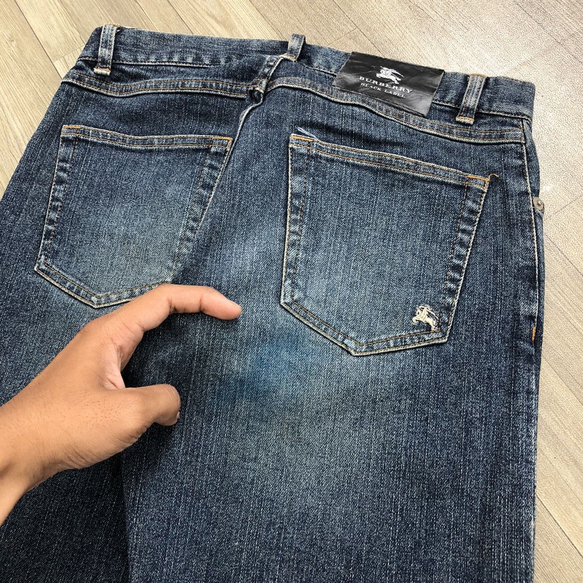 Burberry Vintage Burberry Black Label Faded Blue Jeans Size US 27 - 17 Thumbnail