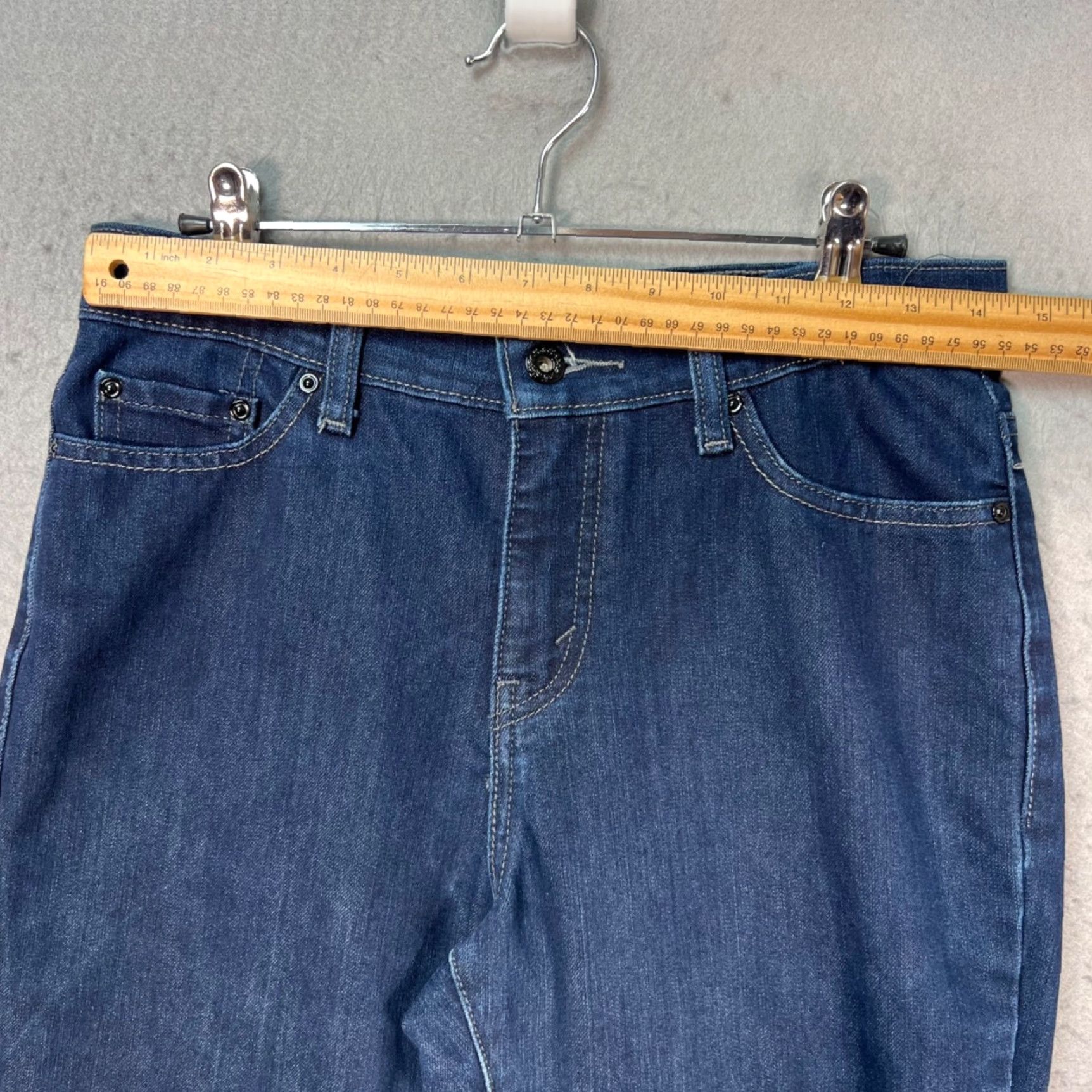 Levi's Levi's 512 Perfectly Slimming Womens Jeans Dark Wash 28 in Inseam Denim Cotton Blend Skinny Size 32" / US 10 / IT 46 - 5 Thumbnail