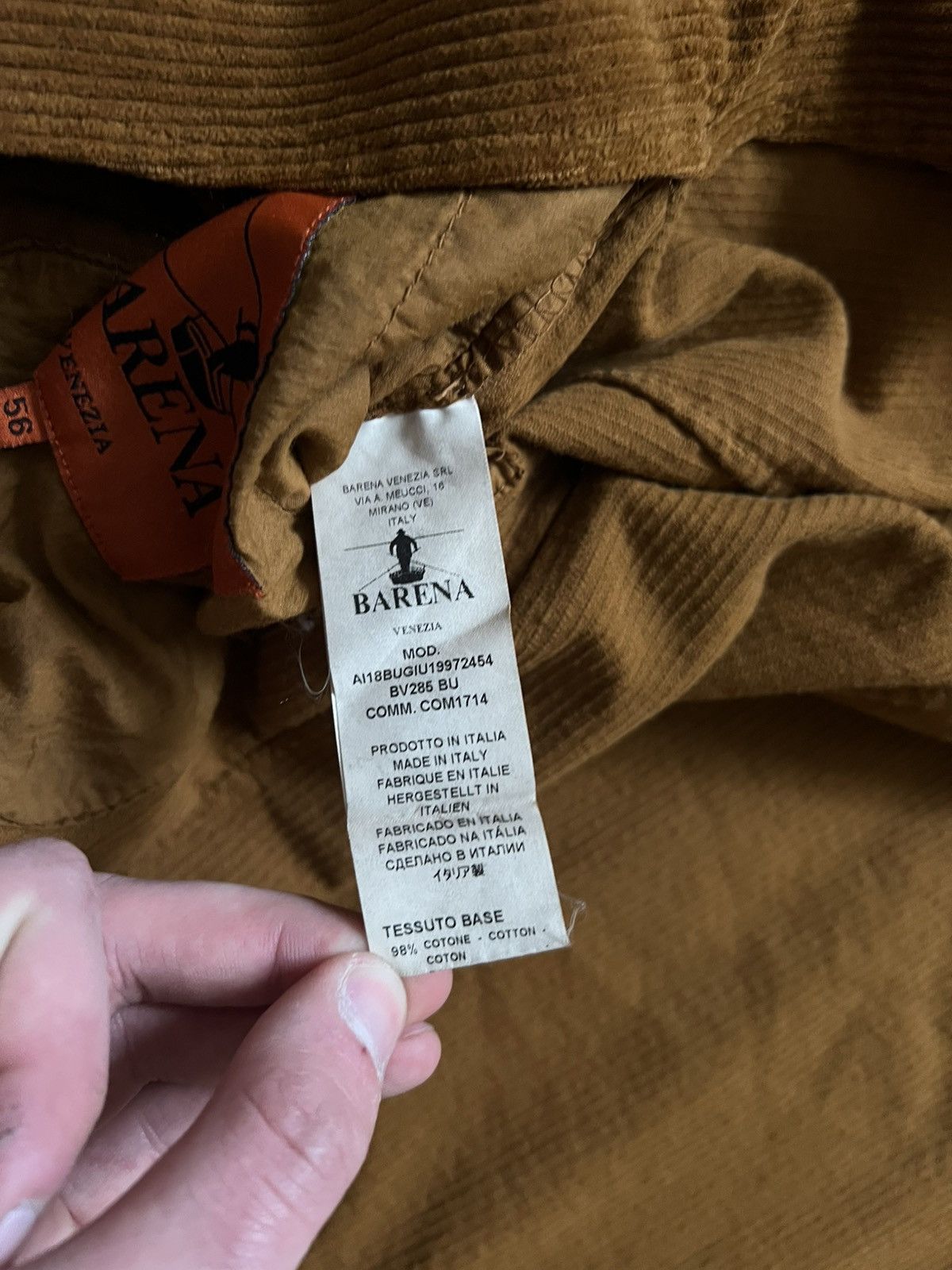 Barena BARENA Blazer Brown Corduroy Tailored Jacket Size 54 Size 44R - 14 Thumbnail