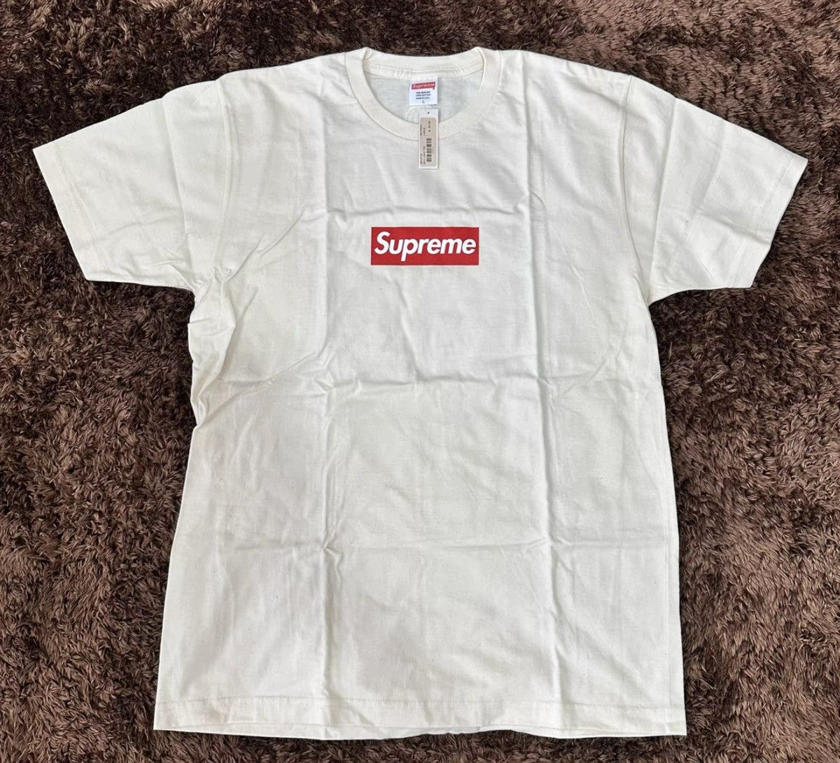 Supreme 20th anniversary natural box logo tee dswt