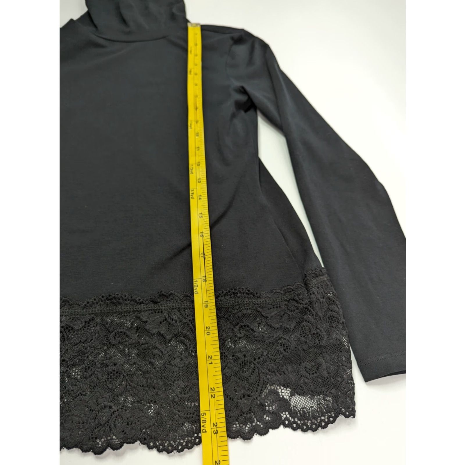 Vintage Sundance Blouse Shirt Womens PXS Turtleneck Long Sleeve Black Lace Trim Elan Floral Vintage No Size XS / US 0-2 / IT 36-38 - 6 Thumbnail