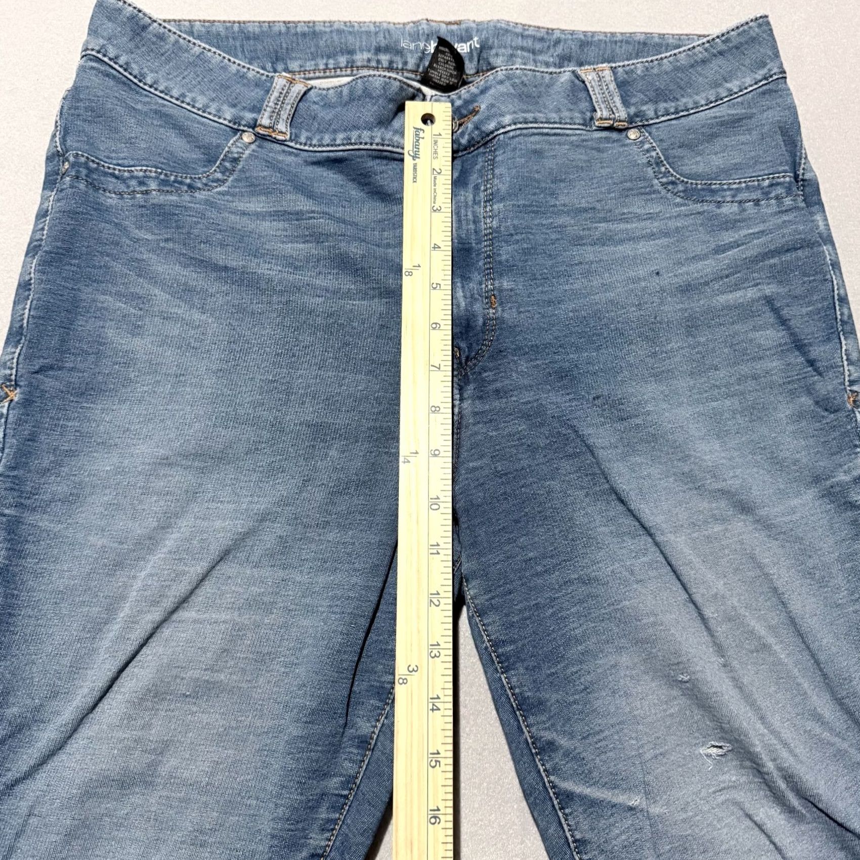 Vintage Lane Bryant Jeans Women's Medium Wash Denim Distressed Classic Straight - 18 Size 40" / US 18 - 4 Thumbnail