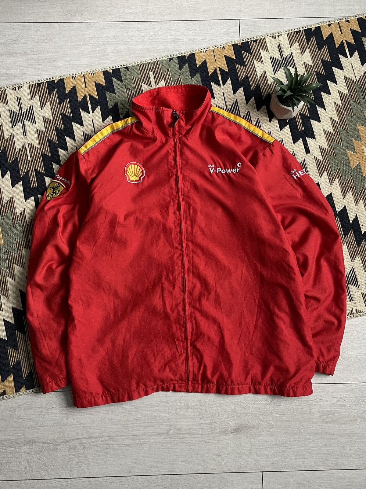 Ferrari × Vintage Vintage Ferrari Nylon V-Power Shell Logo Jacket Size US L / EU 52-54 / 3 - 1 Thumbnail