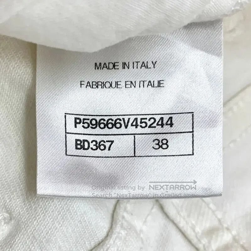 Chanel Chanel White Cotton Casual Pants for Women . Size 23" - 7 Thumbnail