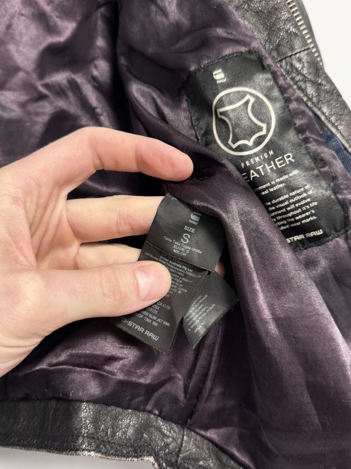 G-STAR FAE LEATHER Biker Jacket Women’s Size S