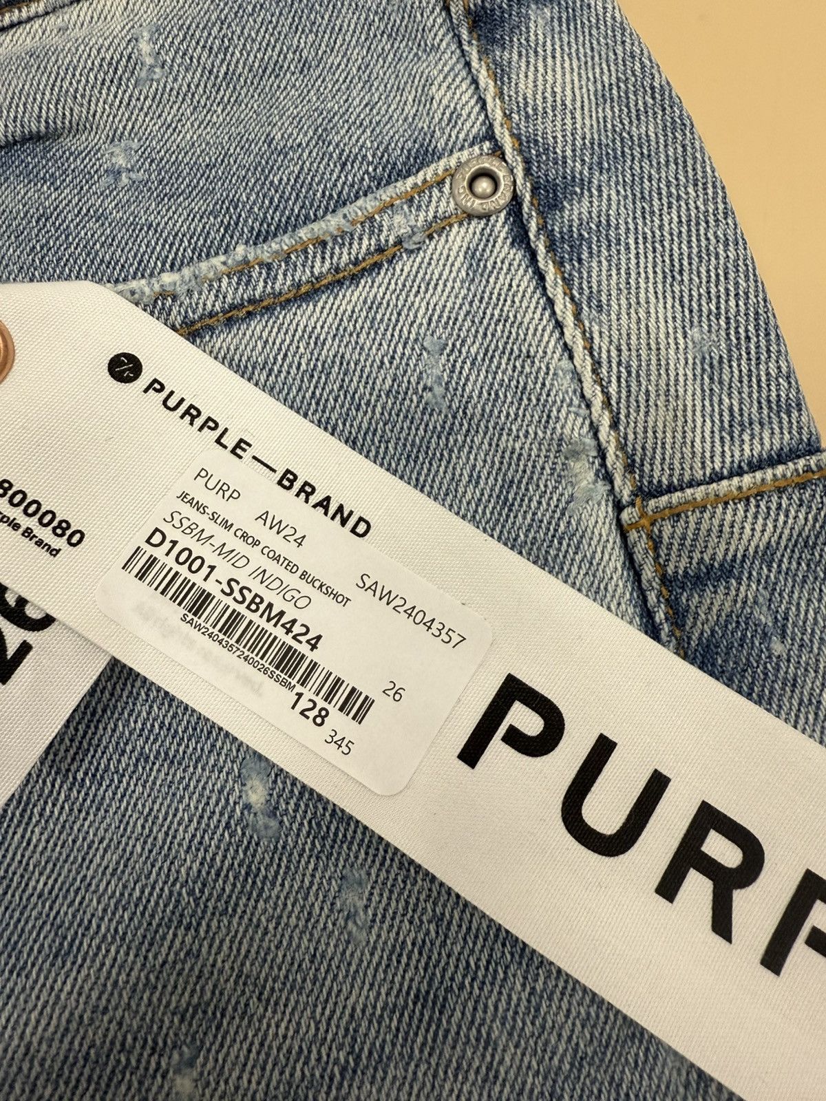 Other Purple Brand Buckshot Indigo Jeans Size 26" / US 2 / IT 38 - 3 Thumbnail