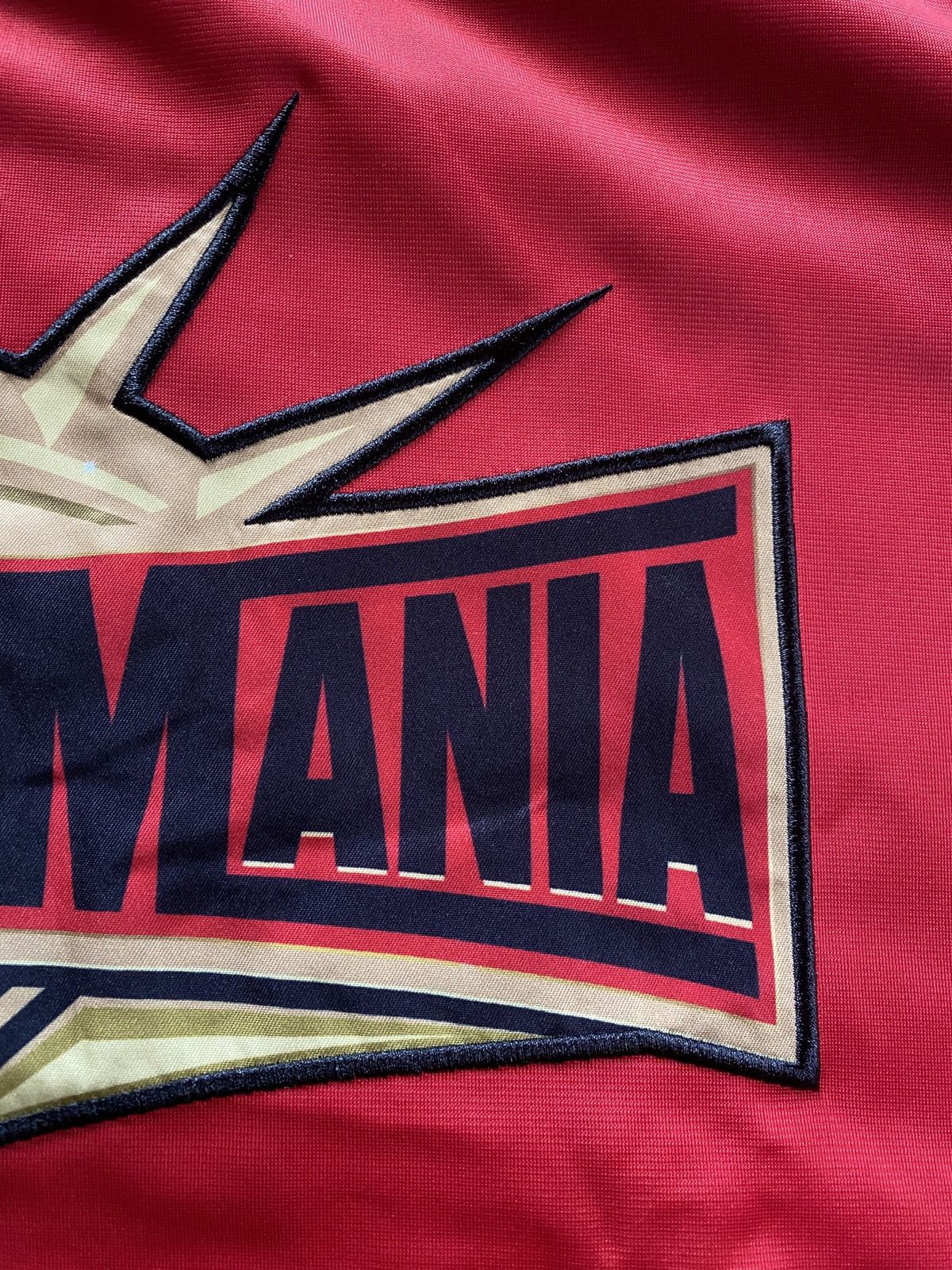 WWE 2019 WWE Wresltlemania 35 NY NJ Football Style Jersey Size US L / EU 52-54 / 3 - 18 Thumbnail