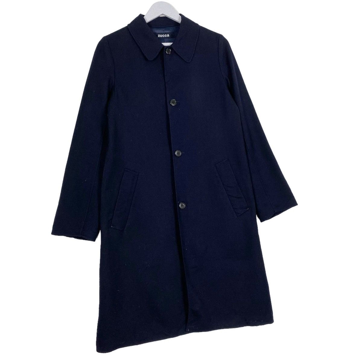 Issey Miyake × Zucca 💥ZUCCA BY ISSEY MIYAKE BUTTON NAVY TOPCOAT Size US M / EU 48-50 / 2 - 3 Thumbnail