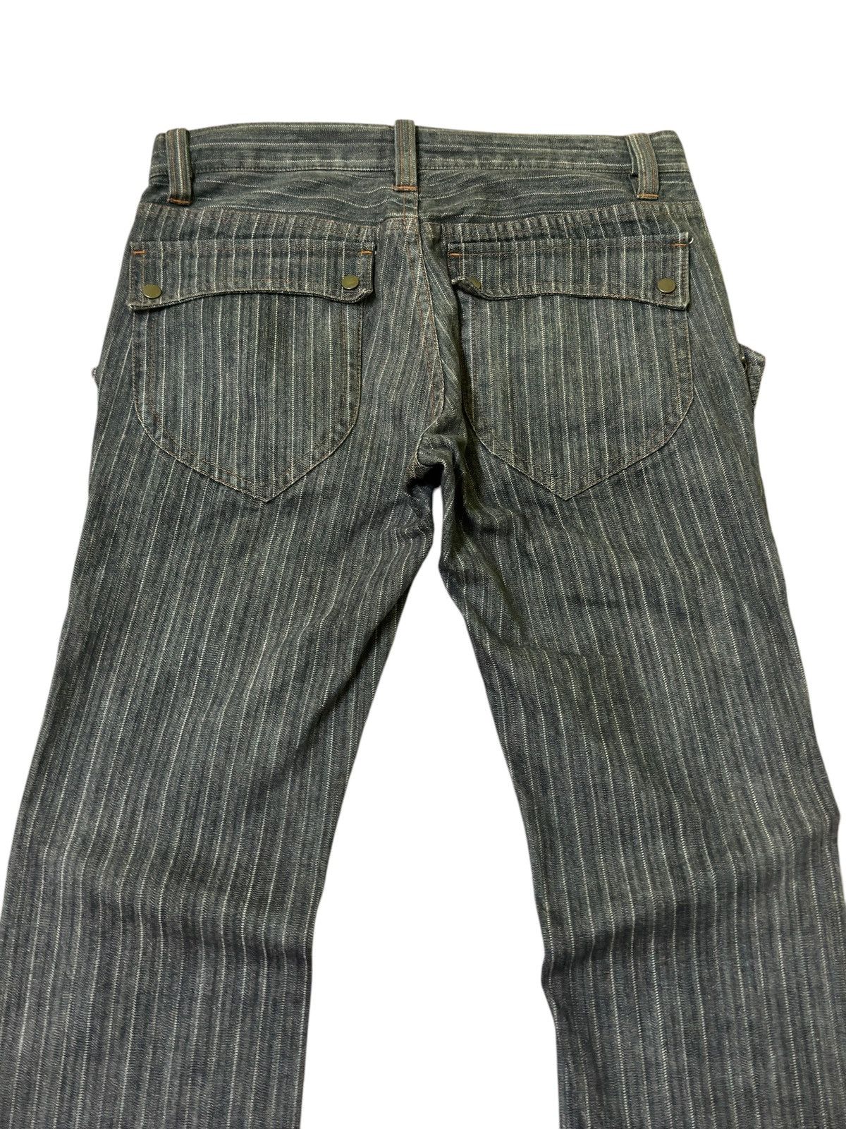 Hysteric Glamour × Nicole Club × Seditionaries Flared NICOLE CLUB Striped Leg Snap Button Pant Size US 30 / EU 46 - 10 Thumbnail