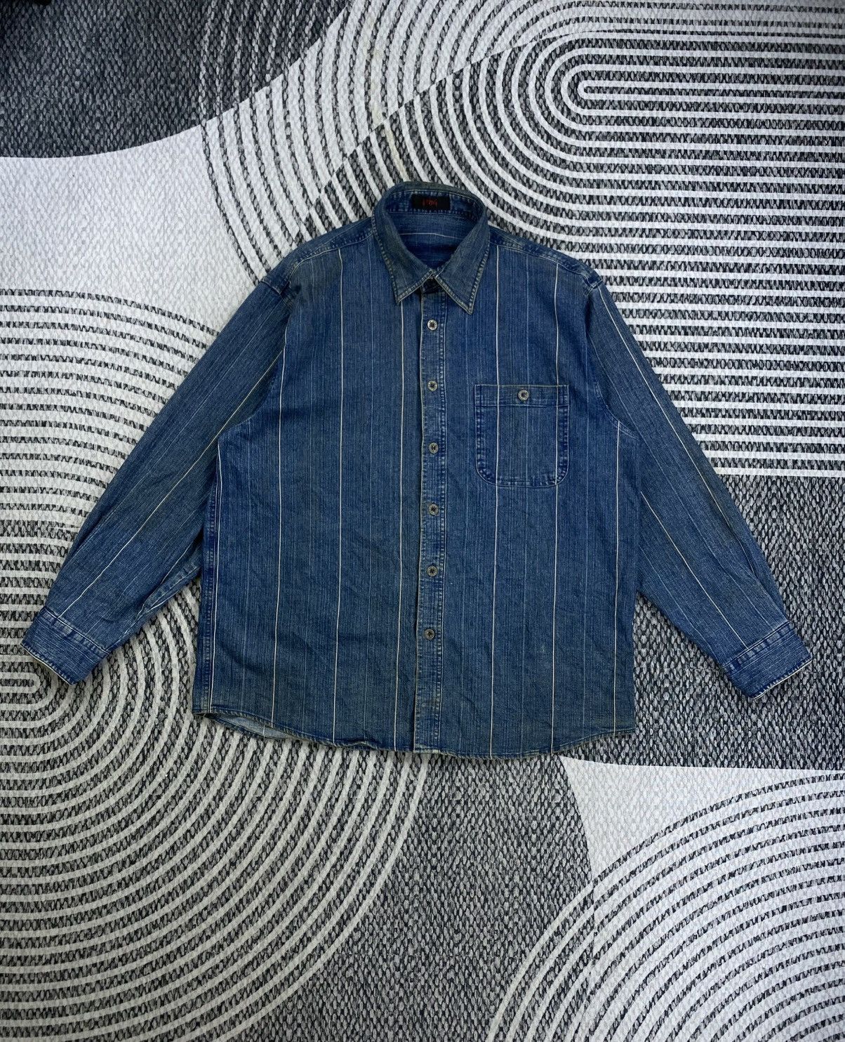 Japanese Brand Vtg STDG Striped Pattern Button Up Shirt Size US XL / EU 56 / 4 - 1 Thumbnail