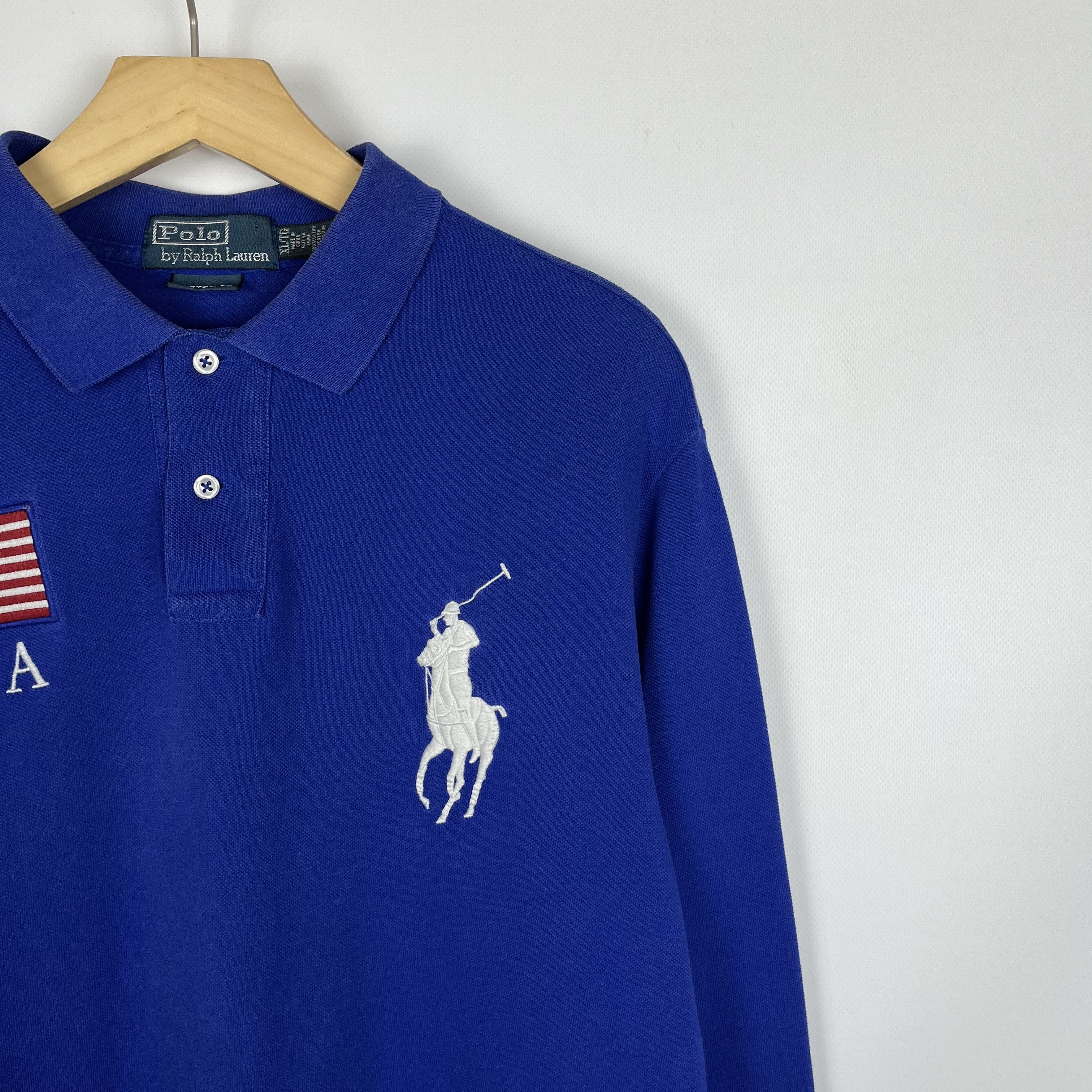 Polo Ralph Lauren Vintage Polo Ralph Lauren United States USA Rugby Shirt 90’s Size US XL / EU 56 / 4 - 2 Thumbnail