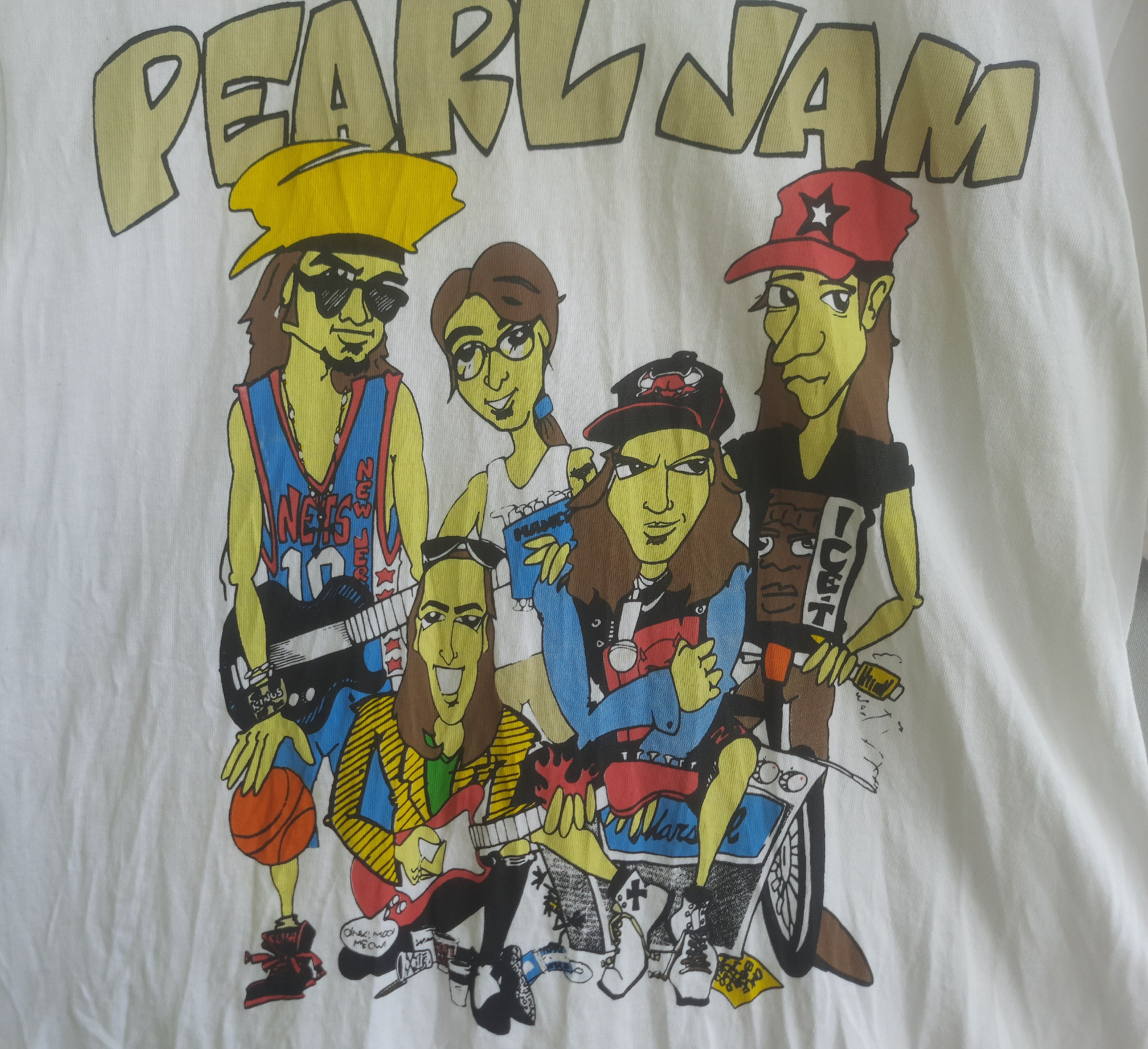 Band Tees Y2K Pearl Jam World Tour Cartoon T-Shirt Size US L / EU 52-54 / 3 - 5 Thumbnail