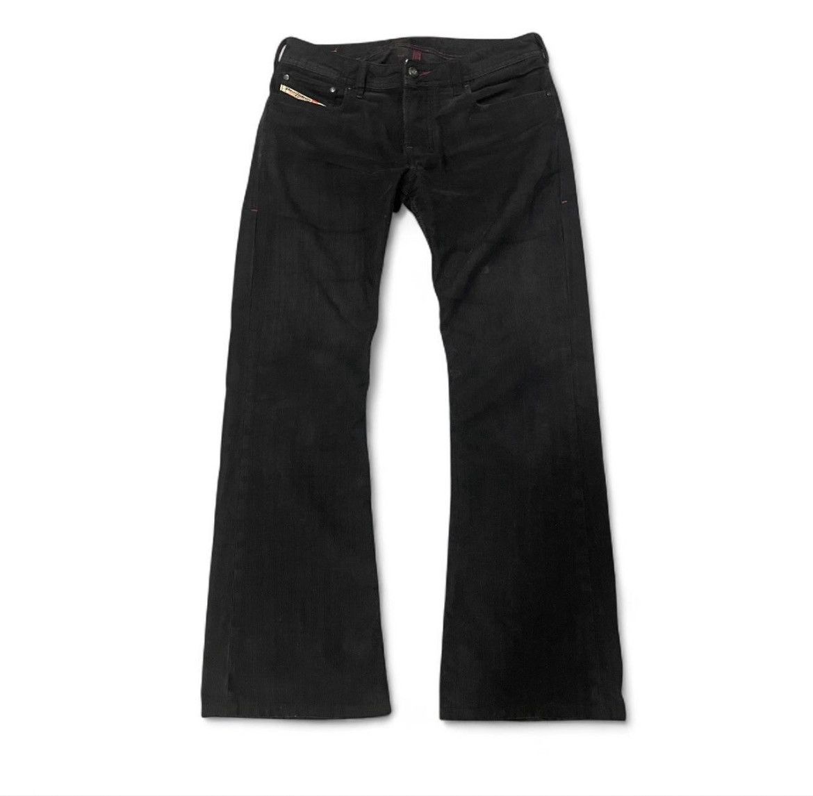 レディース 00s archive black denim flare pants y2k