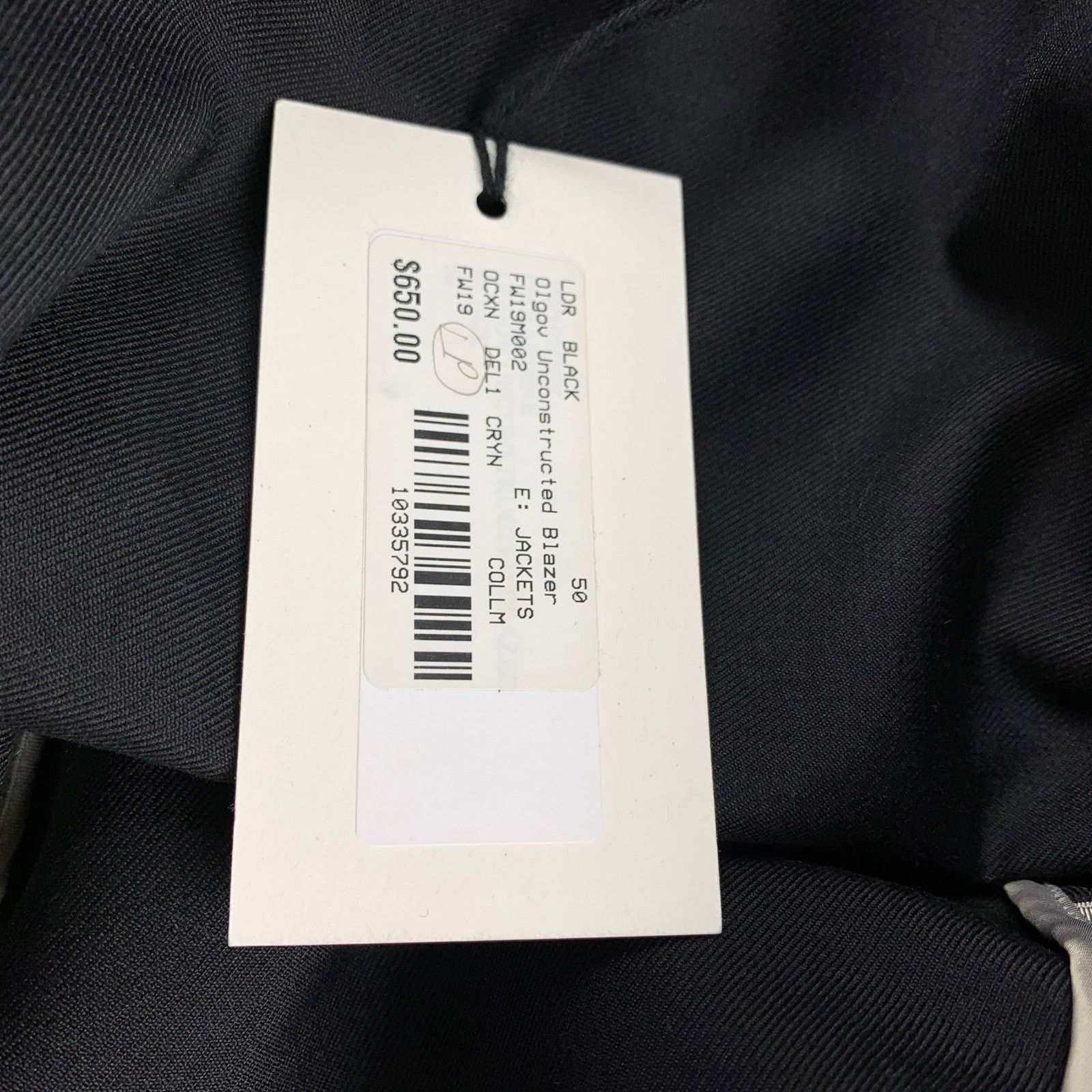 Linder 40 Black Wool / Polyester Peak Lapel Double Breasted Jacket Size US L / EU 52-54 / 3 - 8 Thumbnail