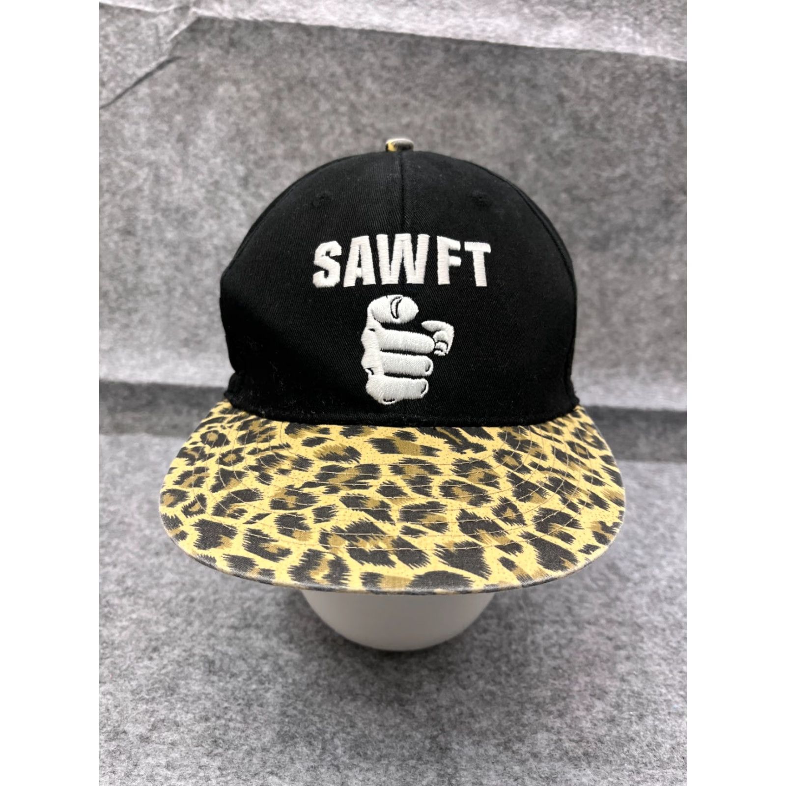 Kenzo VINTAGE SAWFT Enzo & Cass WWE Hat Cap Snap Back Adult OS Black Cotton Poly Leopard Print Size ONE SIZE - 2 Thumbnail