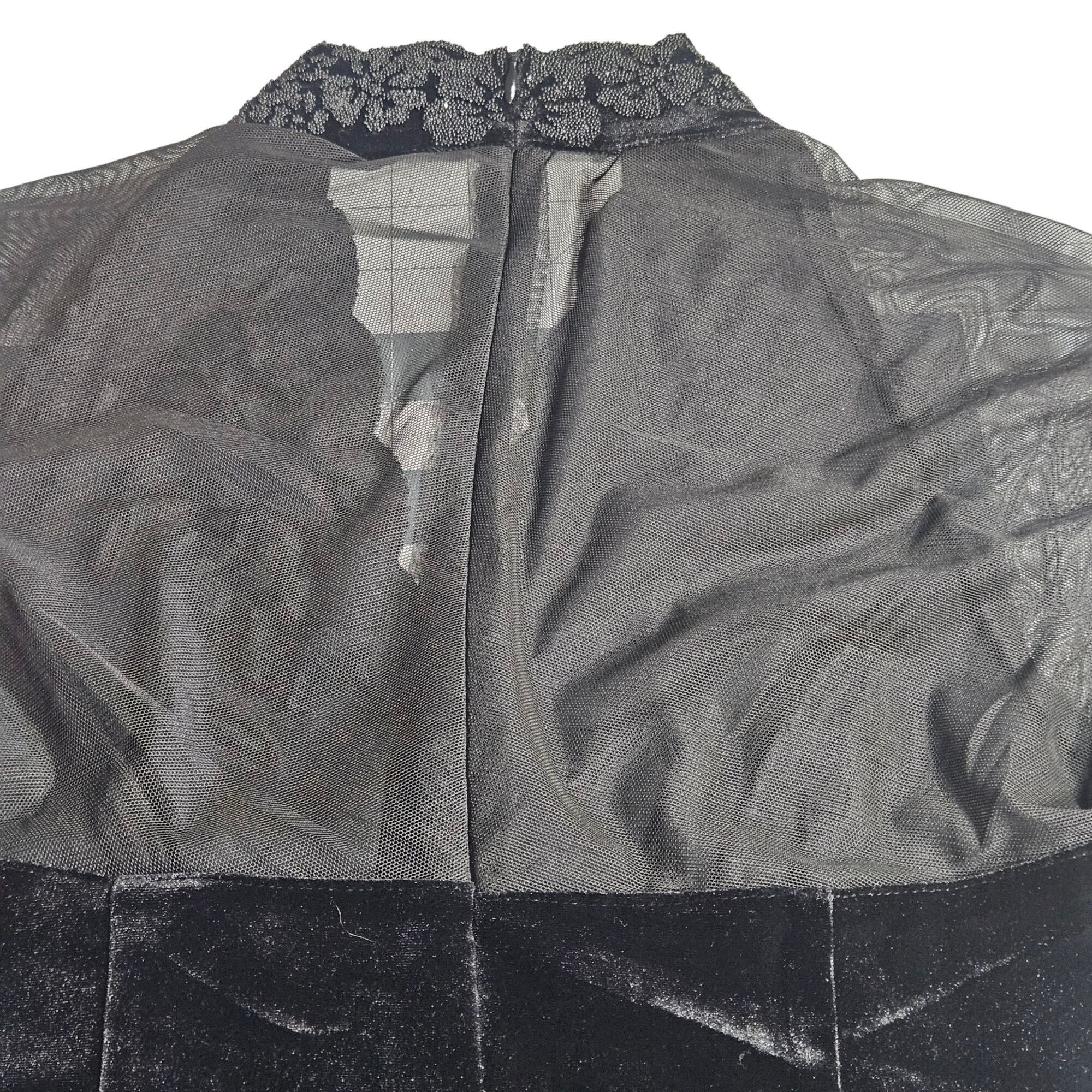 Other J.R. Nites Women Beaded Evening Top Black 12P Velvet Mesh Ho Size XL / US 12-14 / IT 48-50 - 9 Thumbnail