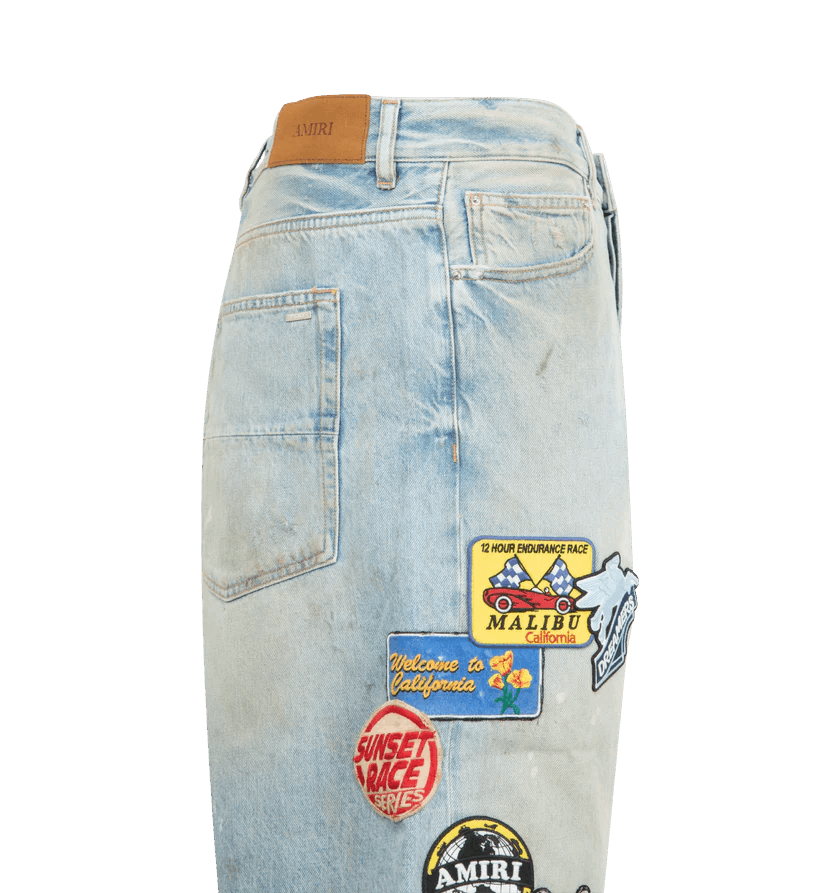 Amiri o1h1sh11225 Station Patch Denim Short in Blue Size US 30 / EU 46 - 3 Thumbnail