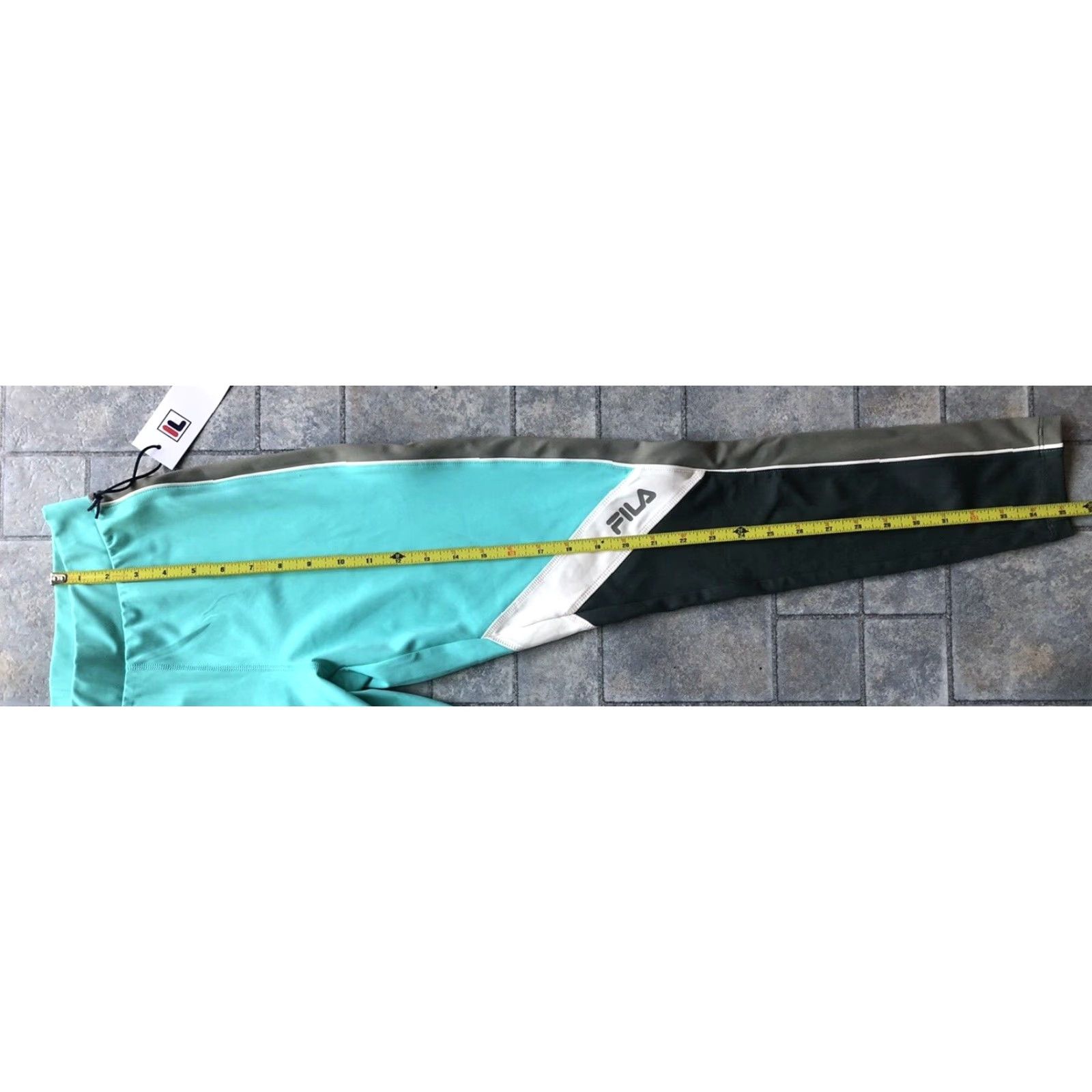 Fila NWT New Fila Sonya Leggings Women’s SMALL Green Teal With Pockets MSRP 0 Size 28" / US 6 / IT 42 - 3 Thumbnail
