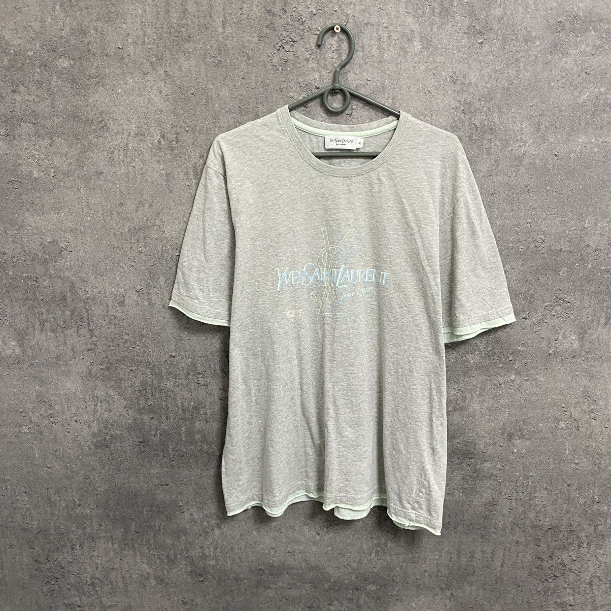 Yves Saint Laurent Vintage Yves Saint Laurent T-Shirt Big Logo YSL Size US XL / EU 56 / 4 - 1 Thumbnail