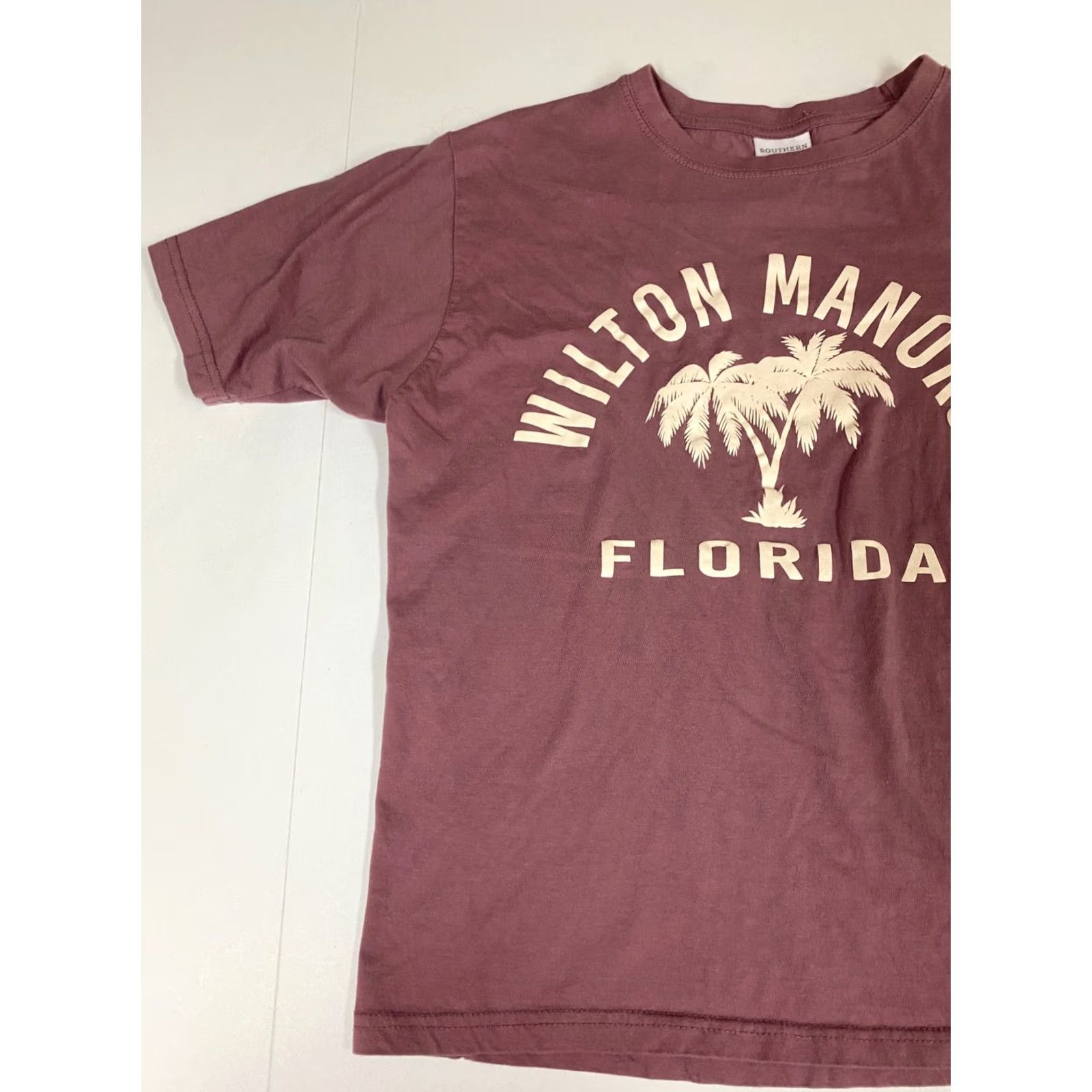 Vintage Southern Spirit Womens Shirt M Short Sleeve Plaid Purple Breathable Casual T-Shirt Cap Sleeve Round Neck 100% Cotton Size M / US 6-8 / IT 42-44 - 3 Thumbnail