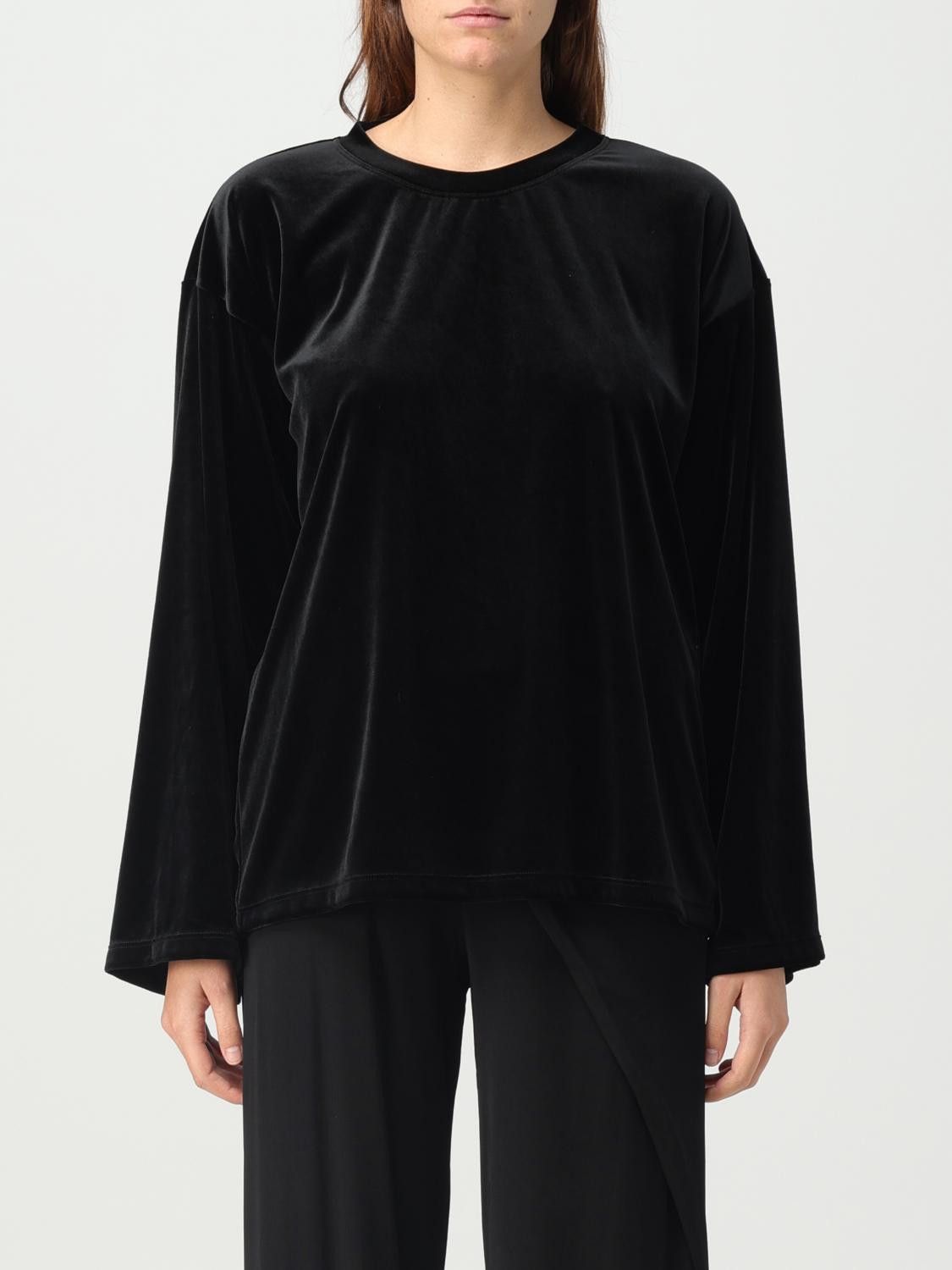 Tom Ford o1loc1c0325 TSJ550 Velour Blouse in Black Size M / US 6-8 / IT 42-44 - 2 Thumbnail