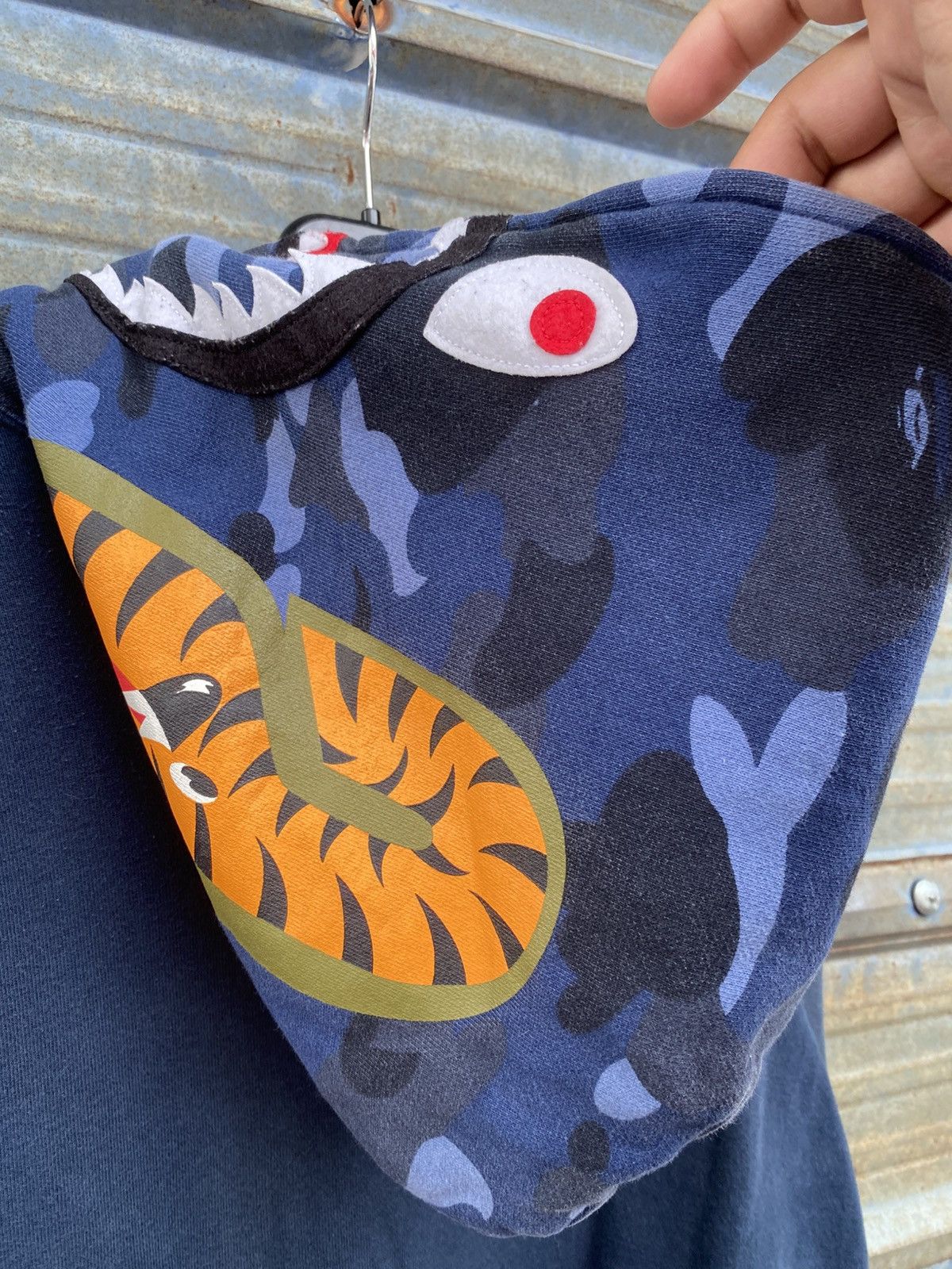 Bape OG Bape Shark WGM Full Zip Navy Hoodie Size US M / EU 48-50 / 2 - 5 Thumbnail