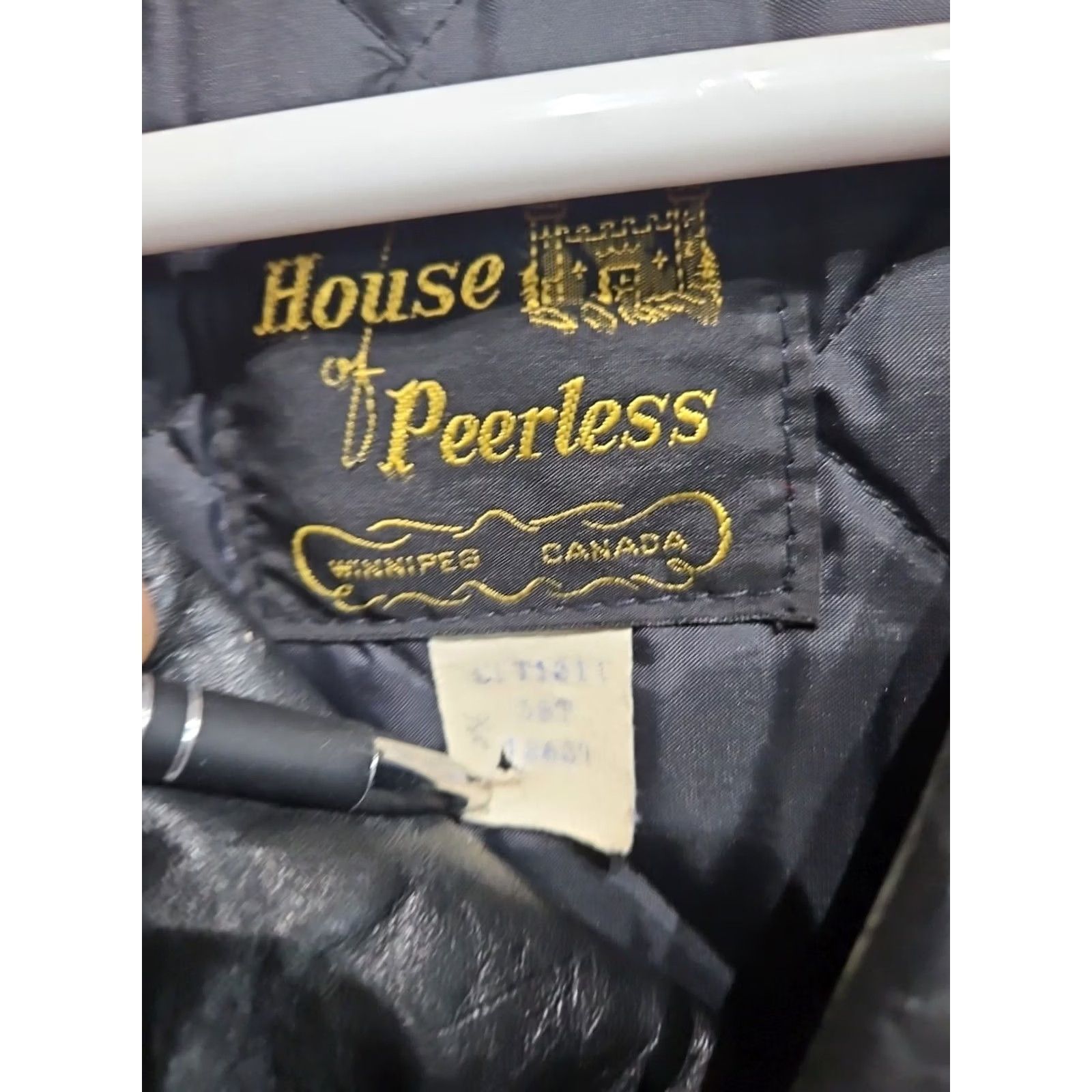 Vintage VINTAGE House Of Peerless Leather Jacket Coat Blazer Mens 38T Black 70s Size US XXS / EU 40 - 4 Thumbnail