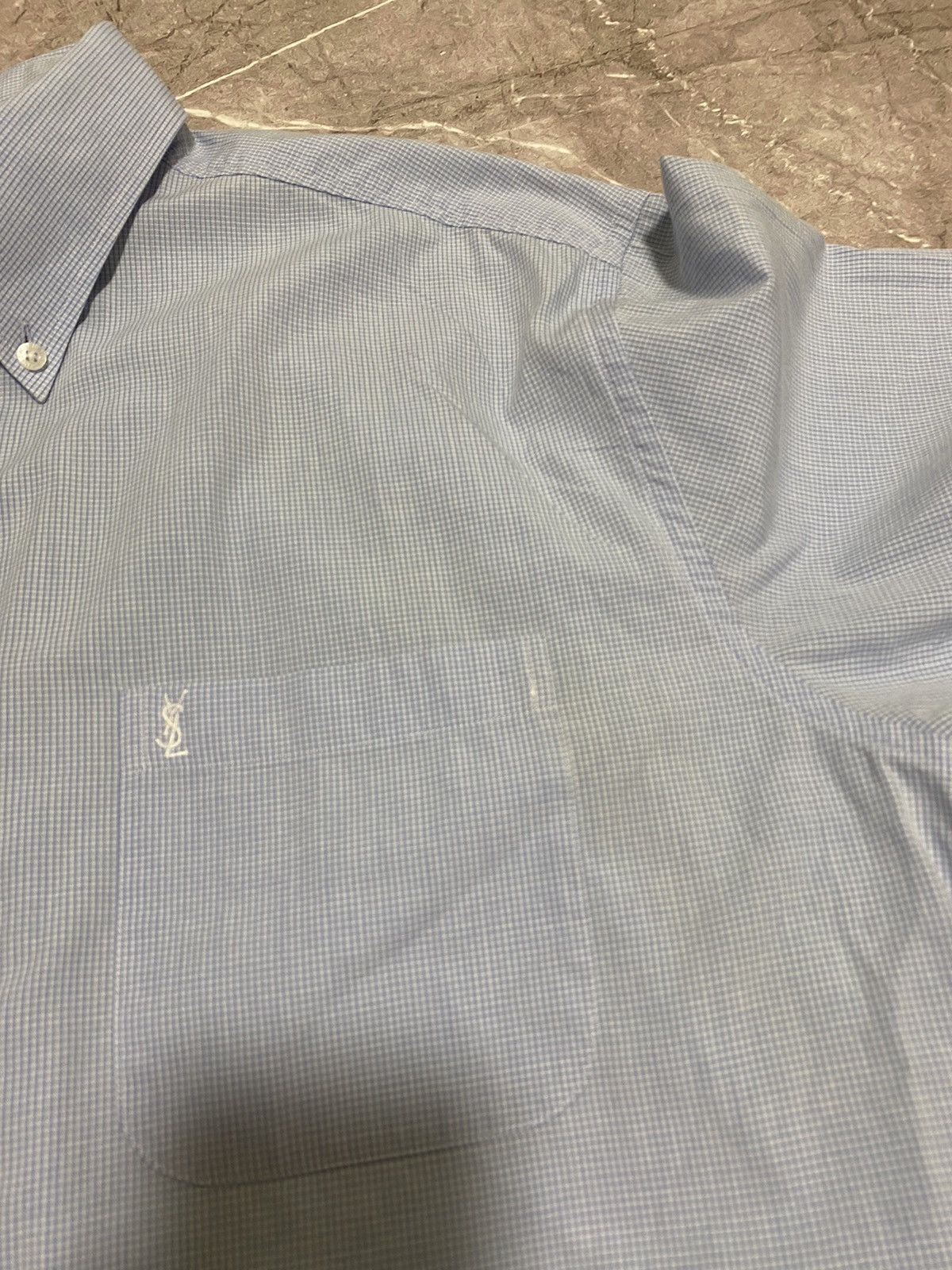 Yves Saint Laurent Yves Saint Laurent Pour Bomme Short Sleeve Shirt Button Up Size US L / EU 52-54 / 3 - 14 Thumbnail