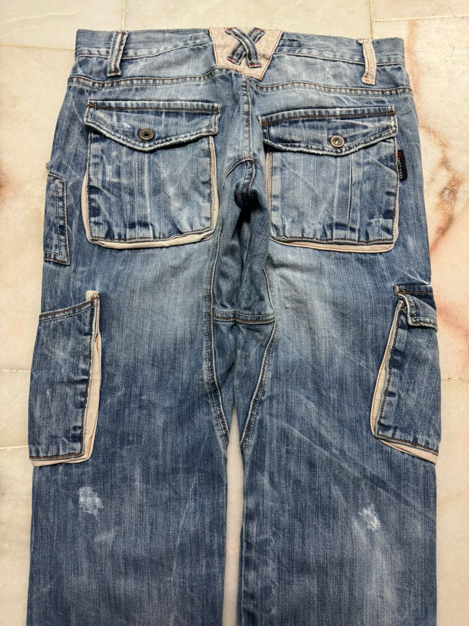 Japanese Brand 💥Insane💥90s DipoxBaxx Sand Washed Distressed Cargo Rare Jean Size US 32 / EU 48 - 17 Thumbnail