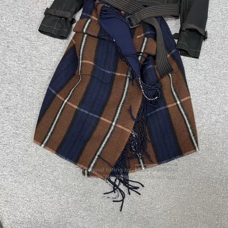 Loewe Loewe Patchwork Plaid Fringe Two-piece Coat Size XS / US 0-2 / IT 36-38 - 6 Thumbnail
