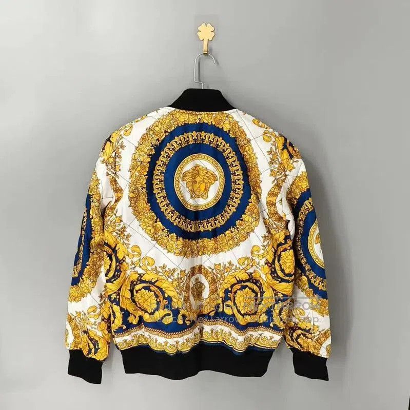 Versace Versace Men's Bomber Jacket in Yellow . Size US S / EU 44-46 / 1 - 2 Thumbnail