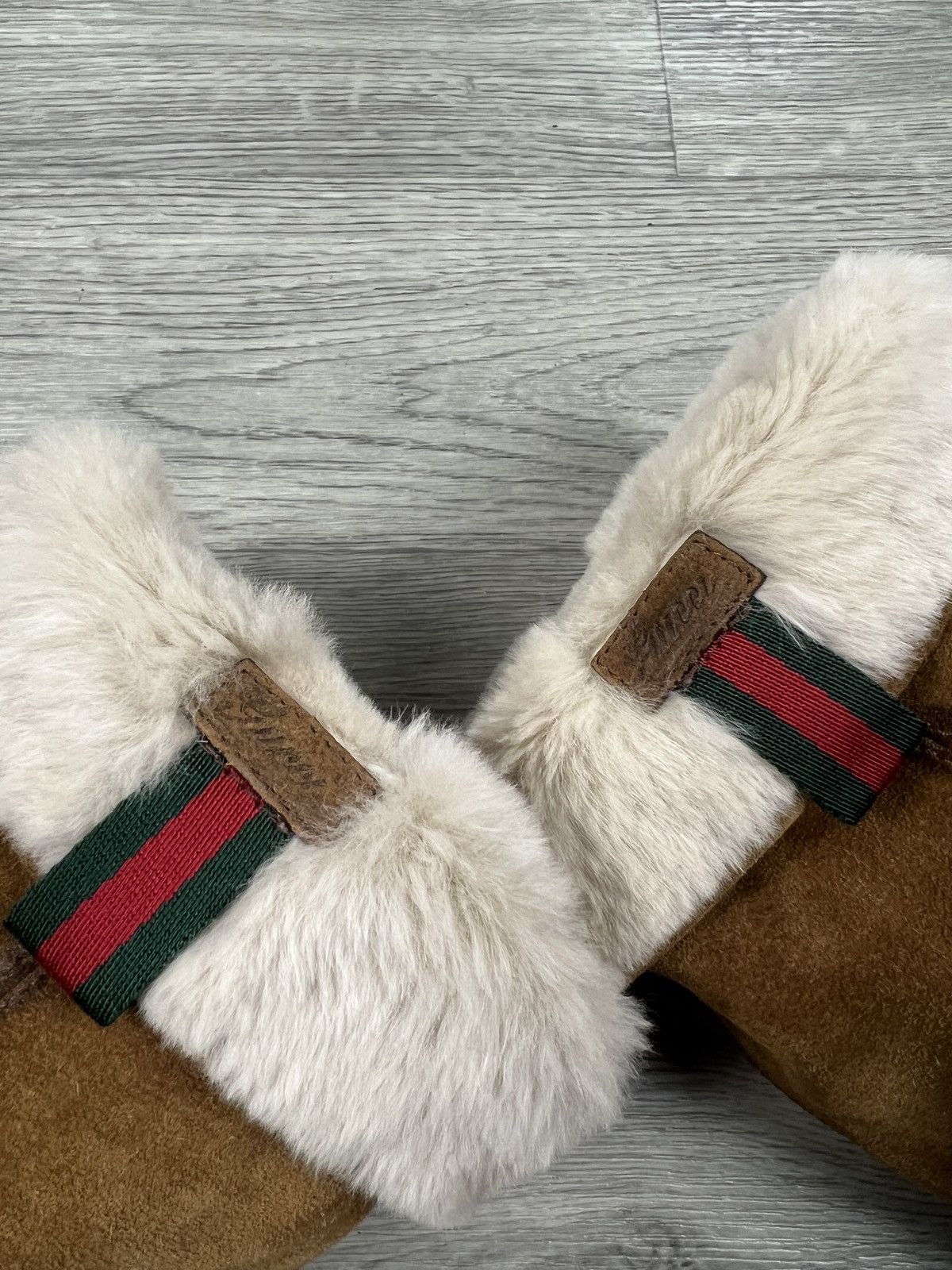 Gucci Gucci Saint Moritz Women Brown Suede Fur Lined Boot Size US 7.5 / IT 37.5 - 10 Thumbnail
