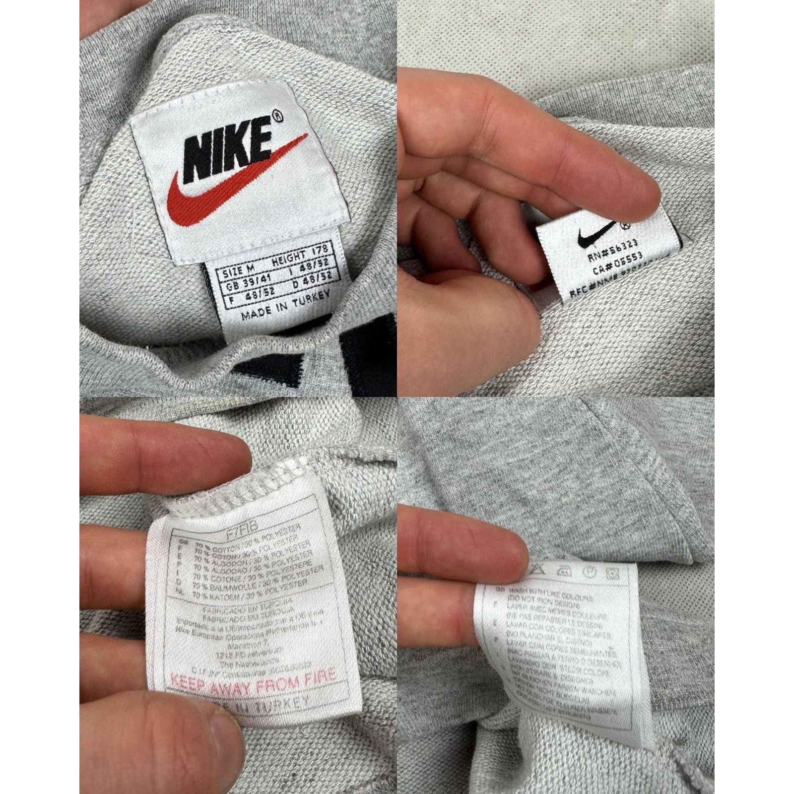 Japanese Brand × Nike × Vintage Nike Mens Gray Cotton Crew Neck Long Sleeve Sweatshirt M Size US M / EU 48-50 / 2 - 2 Thumbnail