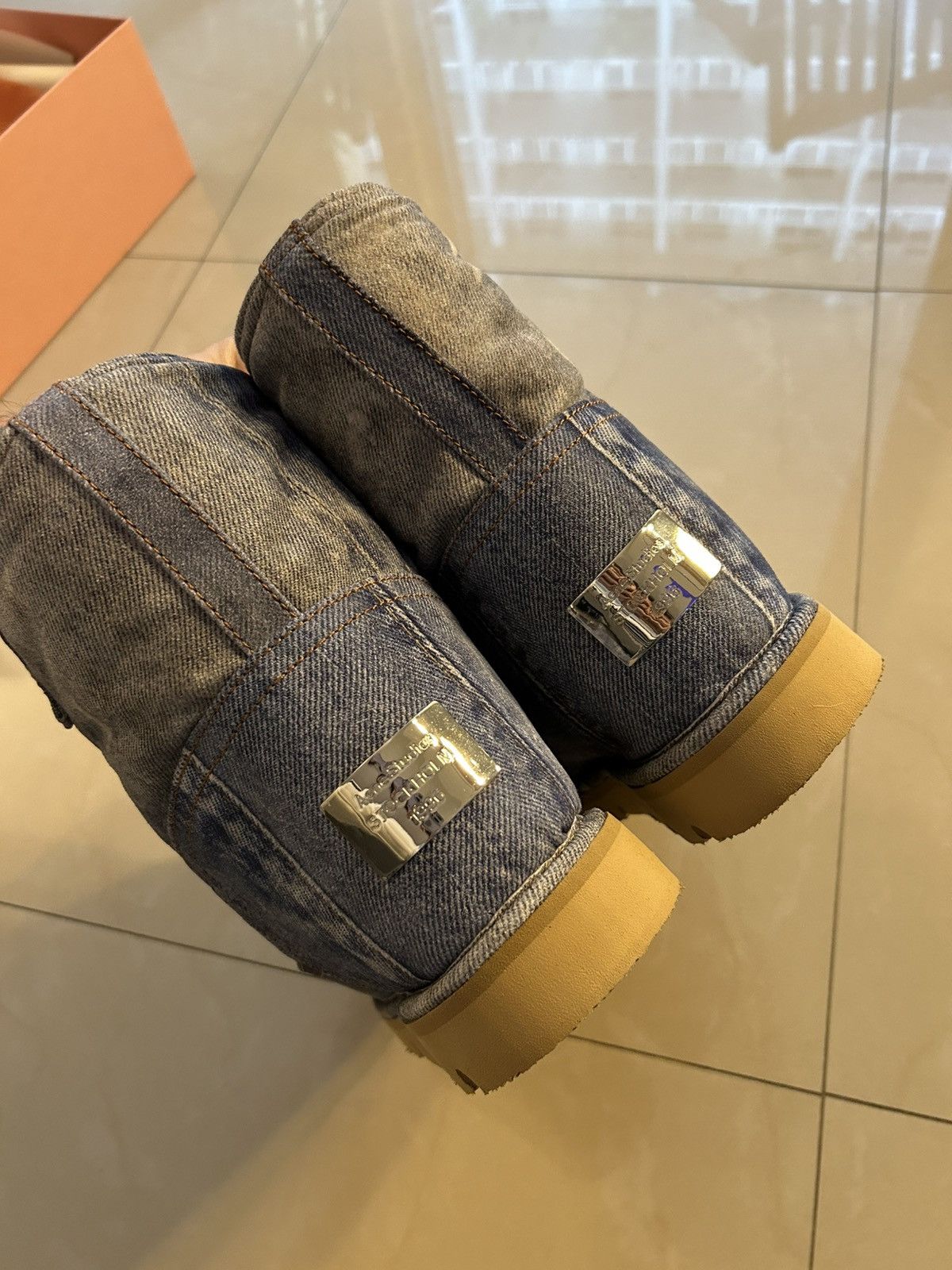 Acne Studios Acne Studios Denim Printed Shearling Lined Boot Size US 9 / EU 42 - 4 Thumbnail