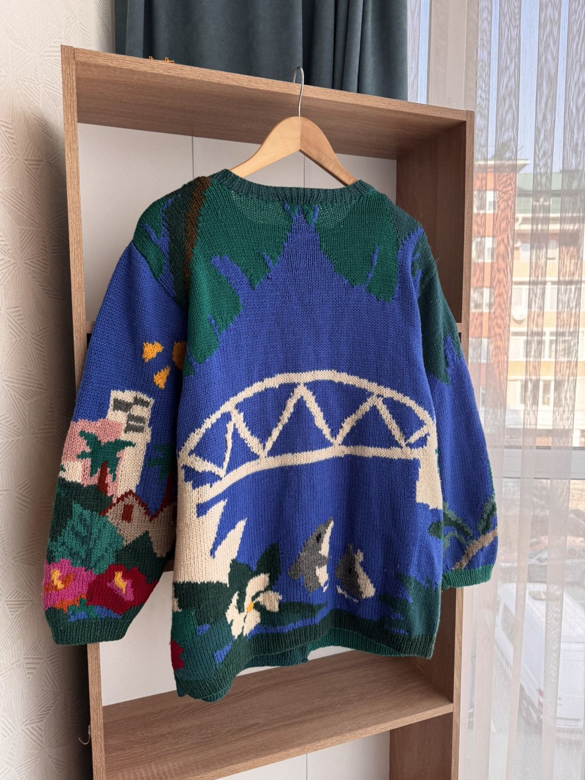 Vintage Vintage Signature Sydney Parrot & Coala Luxury Wool Cardigan Size US L / EU 52-54 / 3 - 16 Thumbnail