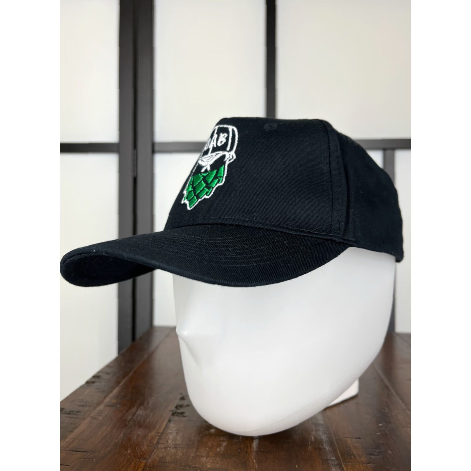 Vintage Over A Barrel Brewing Hat Cap Strap Back Adult Black Embroidered Beer Cotton A Size ONE SIZE - 4 Thumbnail