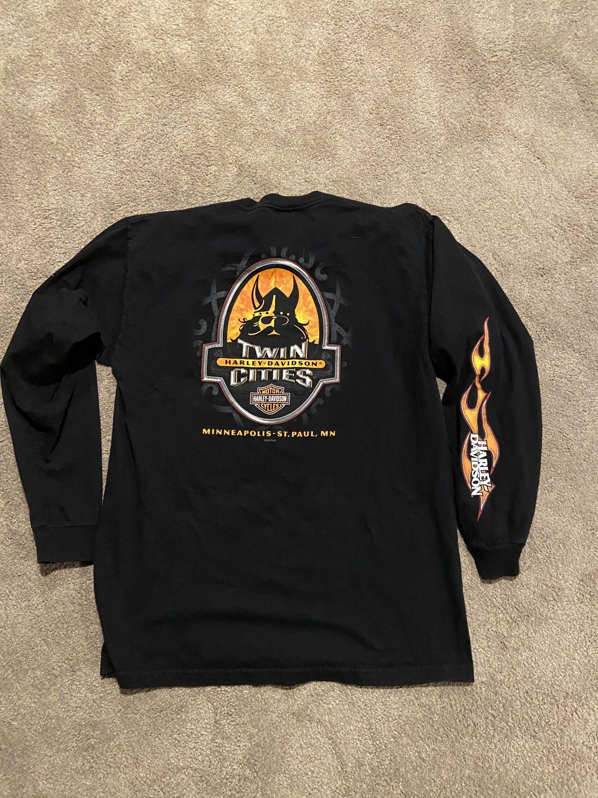 Harley Davidson Flame Long Sleeve Size US XL / EU 56 / 4 - 1 Thumbnail