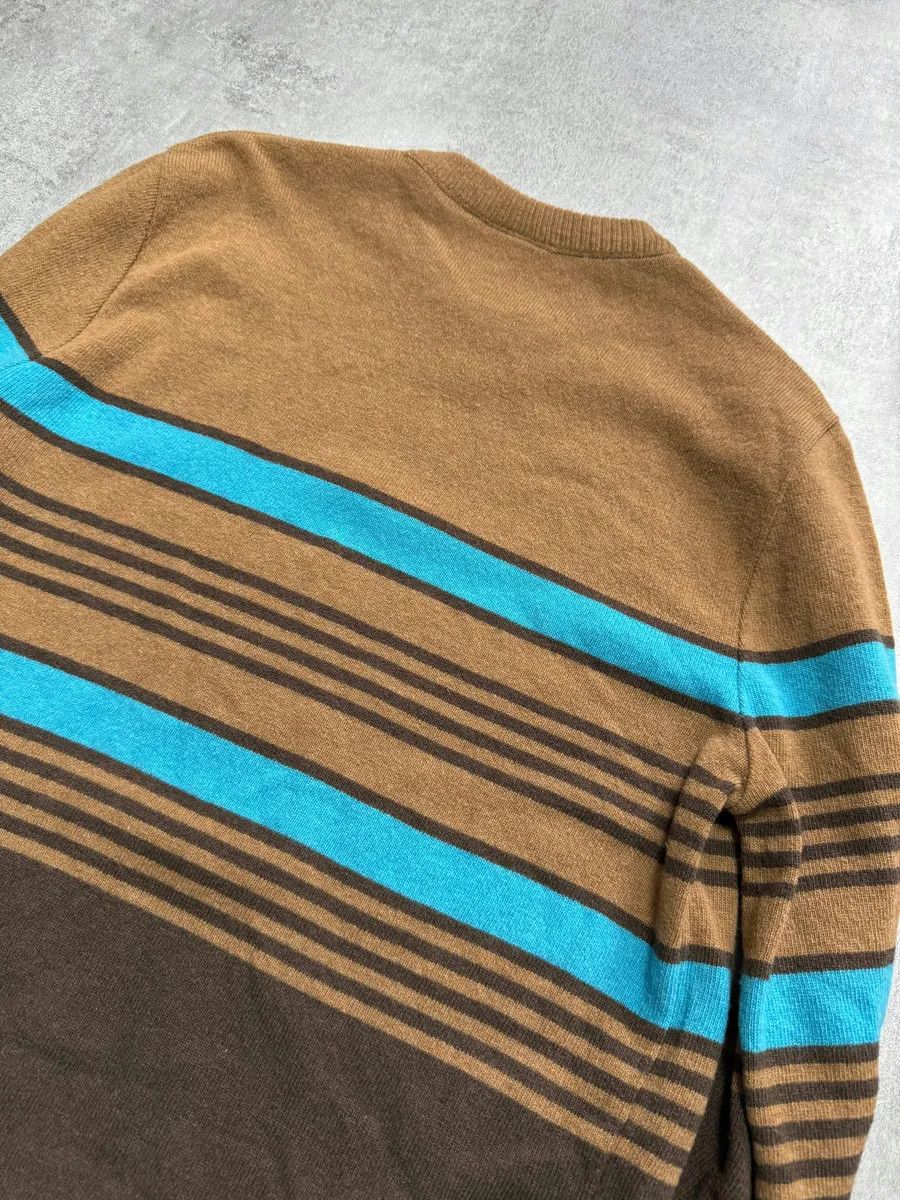 Dolce & Gabbana 2000s Dolce & Gabbana Brown & Blue Sripes Lambwool Sweater Size US S / EU 44-46 / 1 - 5 Thumbnail