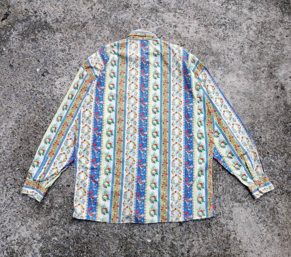 Versace × Versus Versace Versus Gianni Versace Flowers Longsleeve Buttons Shirt Size US XL / EU 56 / 4 - 2 Thumbnail