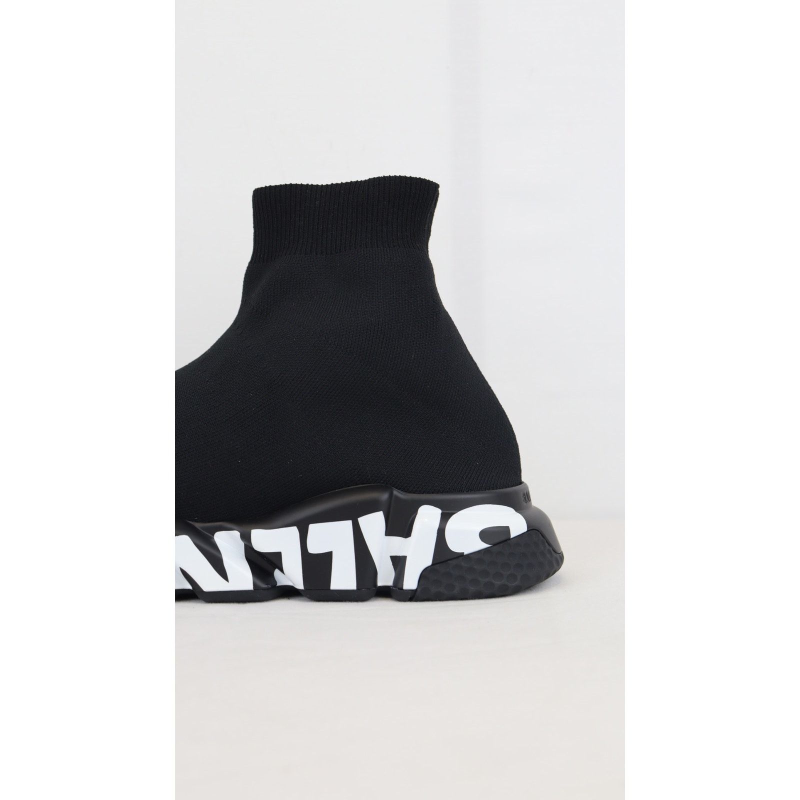 Balenciaga o1rshd1 Q.2 / Knit Graffiti Speed LT Graffiti Sneakers Black Size US 12 / EU 45 - 5 Thumbnail