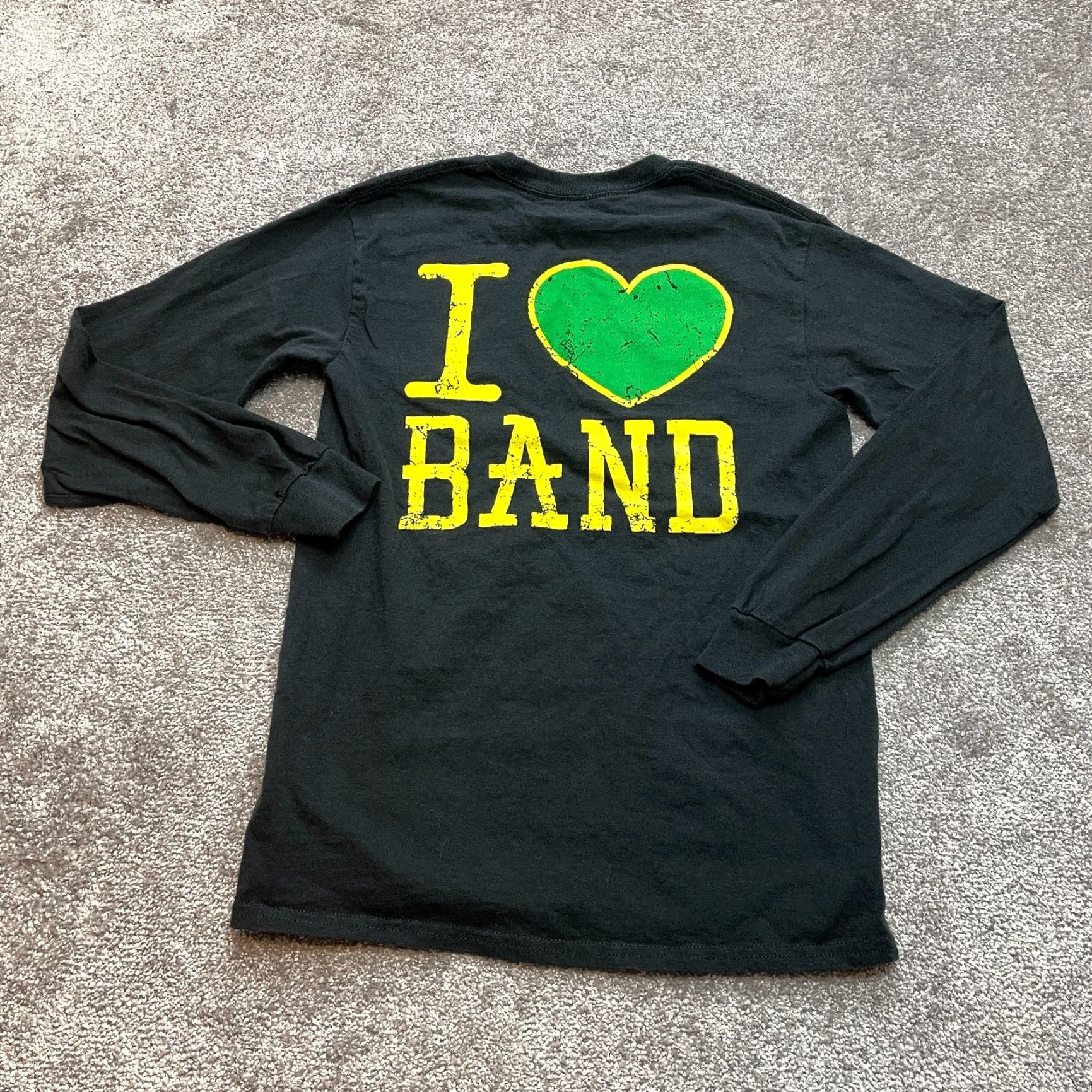 Vintage Hyde Park Music Shirt Adult Small Black Long Sleeve Cotton I Love Band Heart Size S / US 4 / IT 40 - 6 Thumbnail