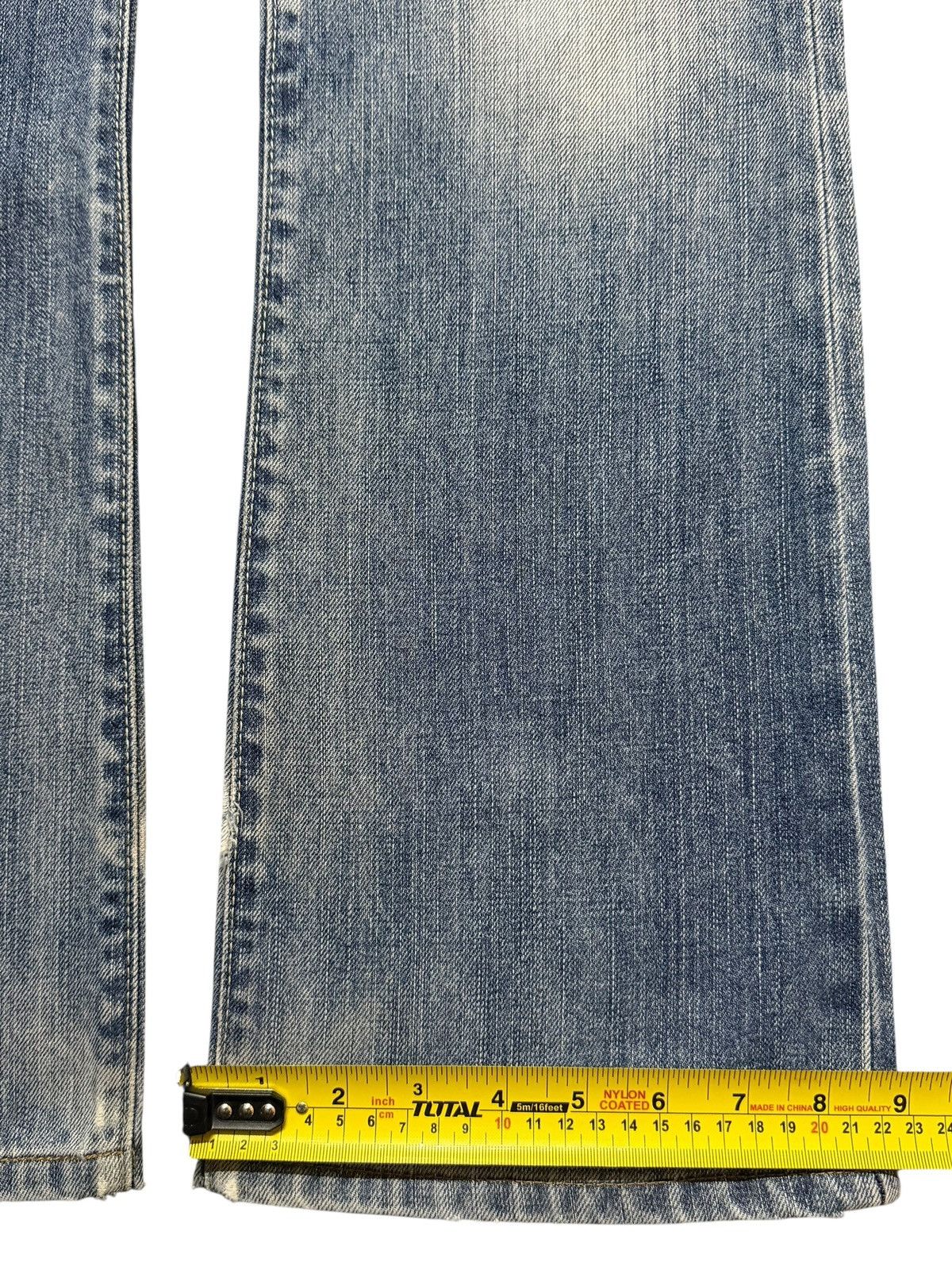 Levi's Vintage Y2K Levis 708 Faded Wash Whiskers Wide Leg Bootcut Size US 30 / EU 46 - 15 Thumbnail