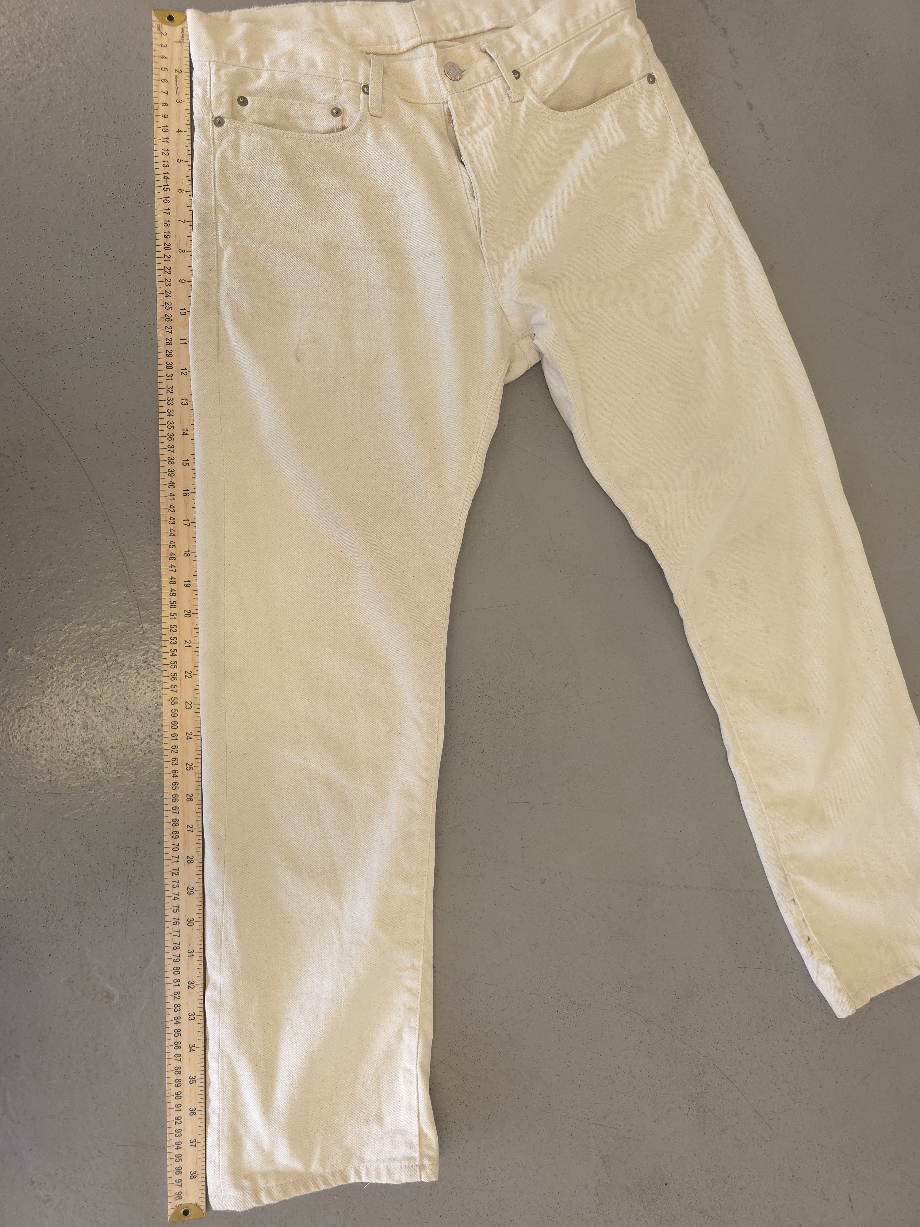 Helmut Lang Helmut Lang Off White Color Jeans 32x39" Size US 32 / EU 48 - 6 Thumbnail