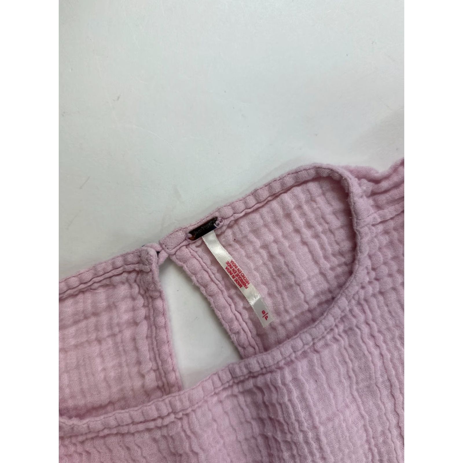 Free People Free People Pink Woven Dress Womens S Short Sleeve A-Line Maxi Casual Outdoor Pockets Size 28" / US 6 / IT 42 - 3 Thumbnail