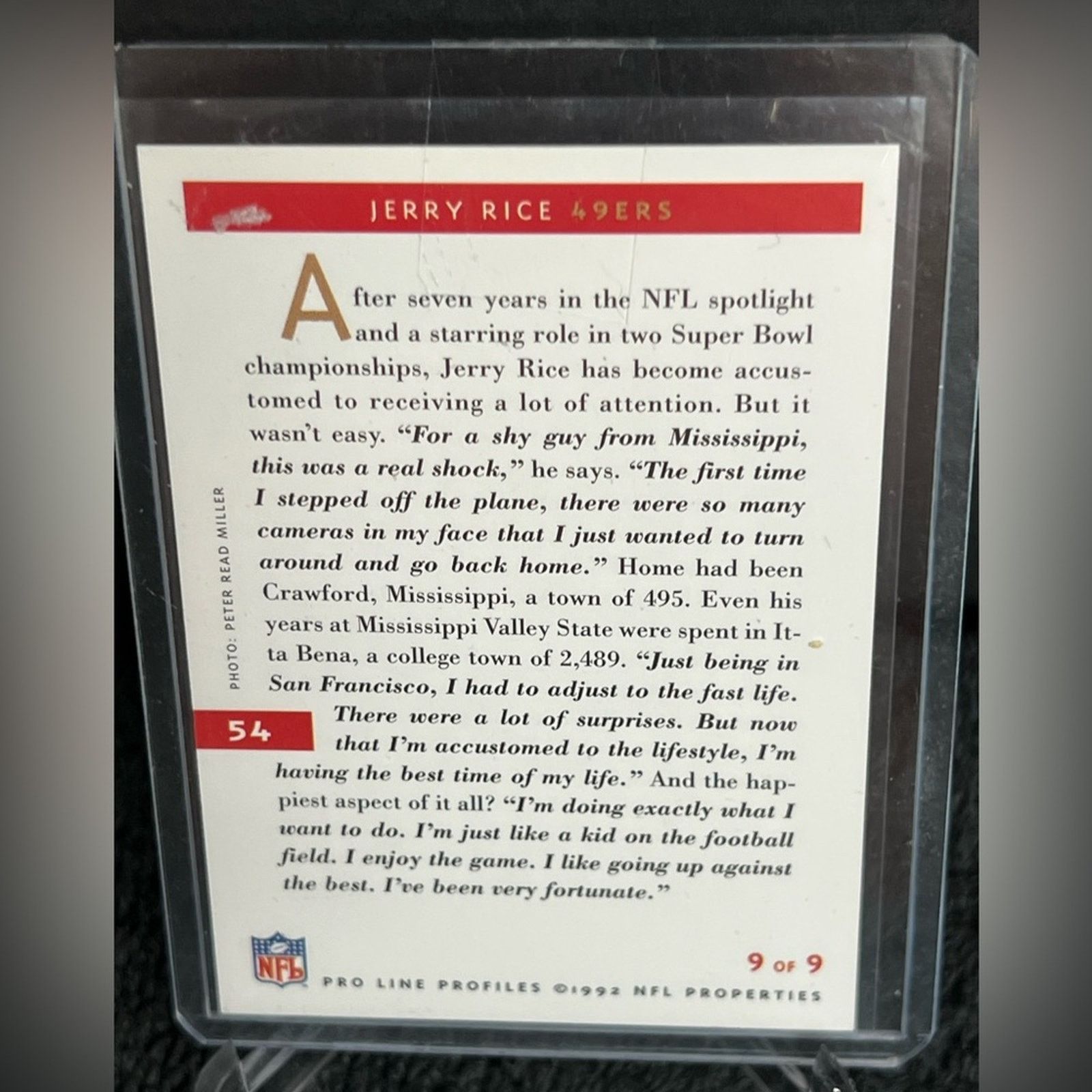 NFL 1992 Pro Line Profiles Jerry Rice Auto San Francisco 49ers Size ONE SIZE - 2 Thumbnail