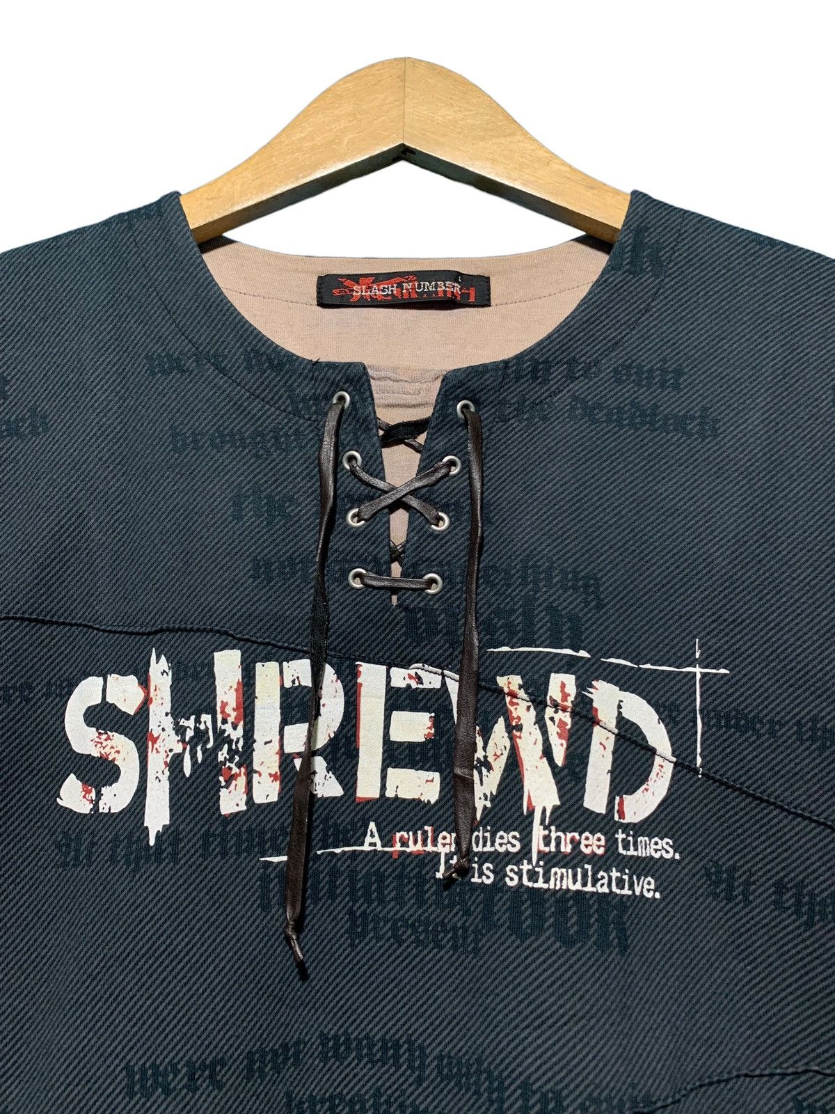 Japanese Brand Y2k Slash Number double layer laces up AOP iconic vintage Size US M / EU 48-50 / 2 - 3 Thumbnail