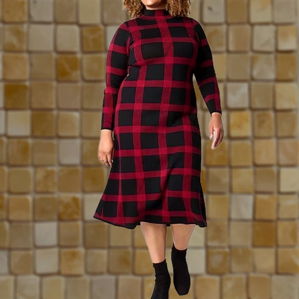 Vintage VINTAGE DANNY AND NICOLE WOMENS Long Sleeve Plaid Red Black Midi Sweater Dress 2X Size XXL / US 16-18 / IT 52-54 - 1 Preview