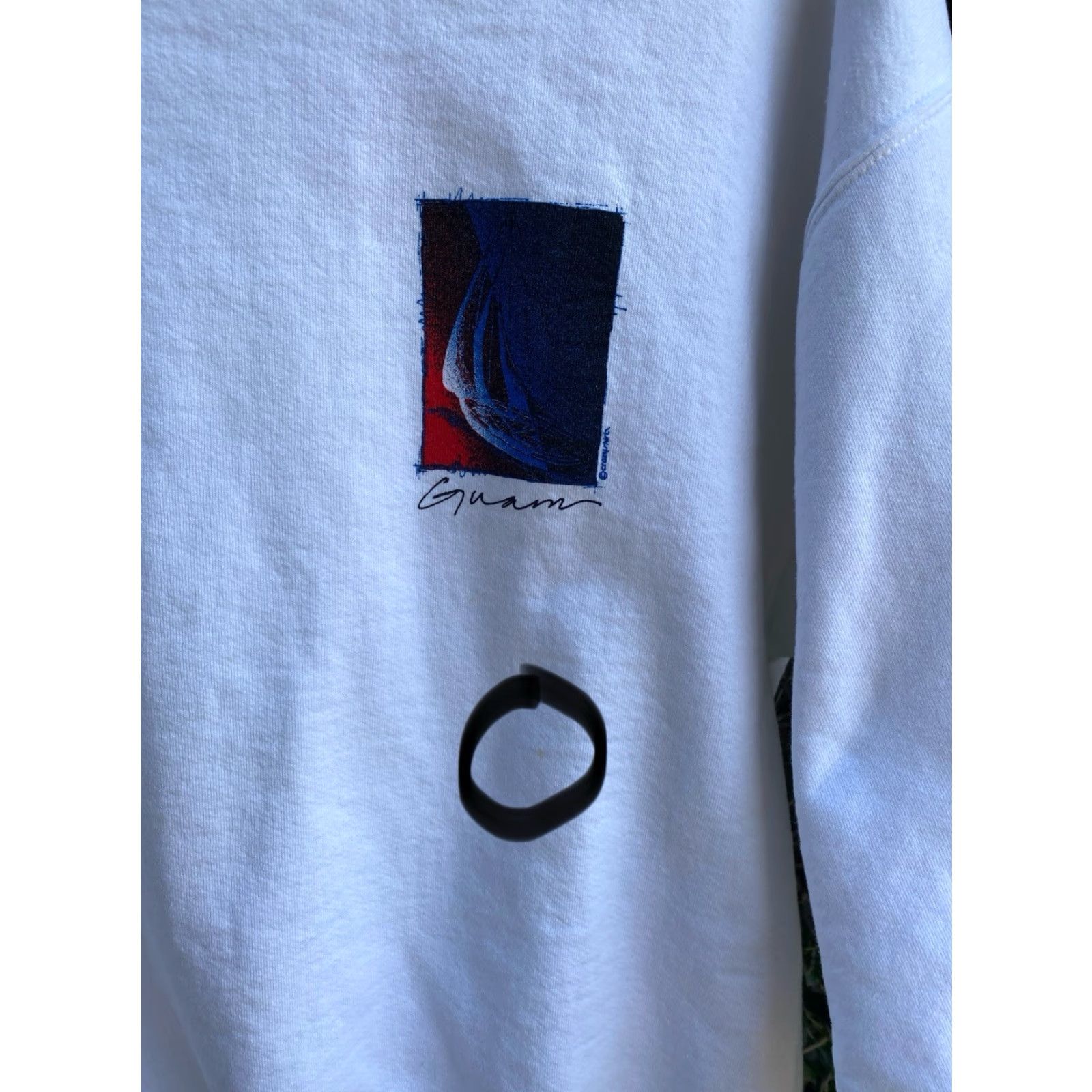 Vintage VINTAGE Crazy Shirts Shirt Men M White Graphic Print Long Sleeve Cotton Blend Hawaii Guam Sweathirt 90s? (Note: avoid adding uncertain decade) Size US M / EU 48-50 / 2 - 5 Thumbnail